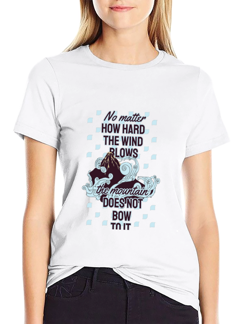 Mountain Graphic Tee - The Wind Blows Black T-Shirt
