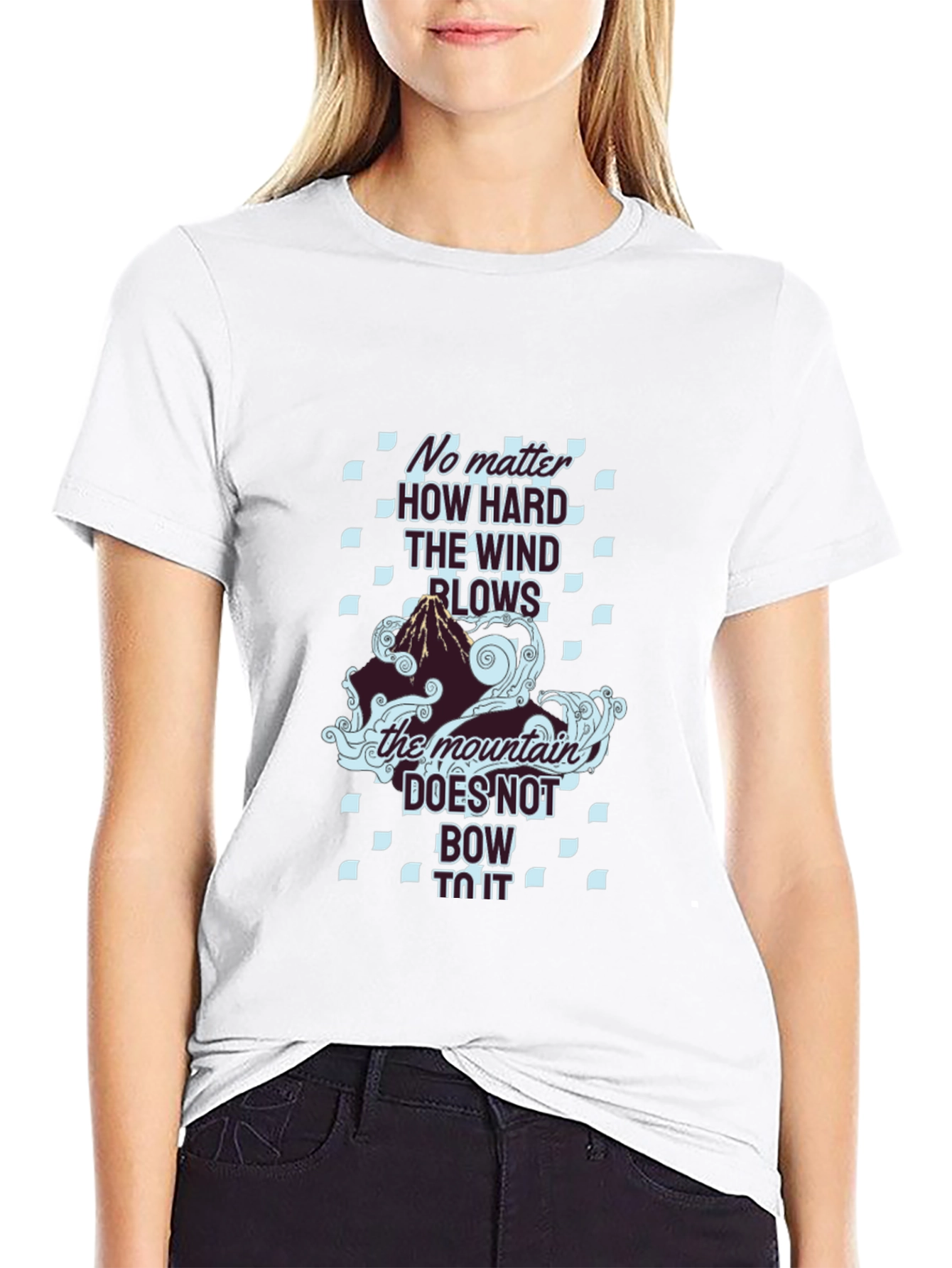 Mountain Graphic Tee - The Wind Blows Black T-Shirt