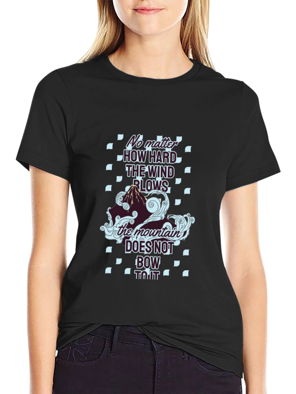 Mountain Graphic Tee - The Wind Blows Black T-Shirt