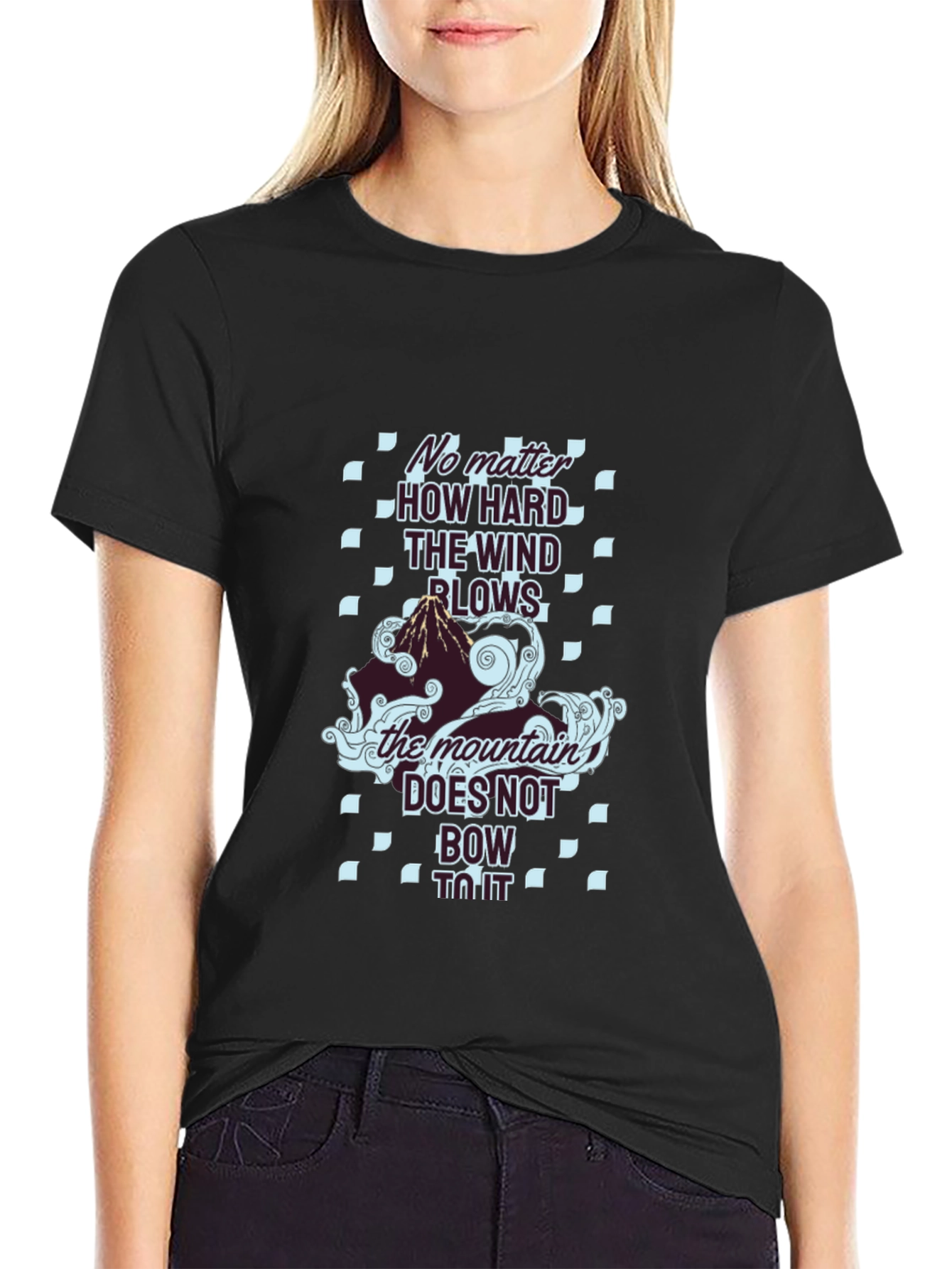 Mountain Graphic Tee - The Wind Blows Black T-Shirt