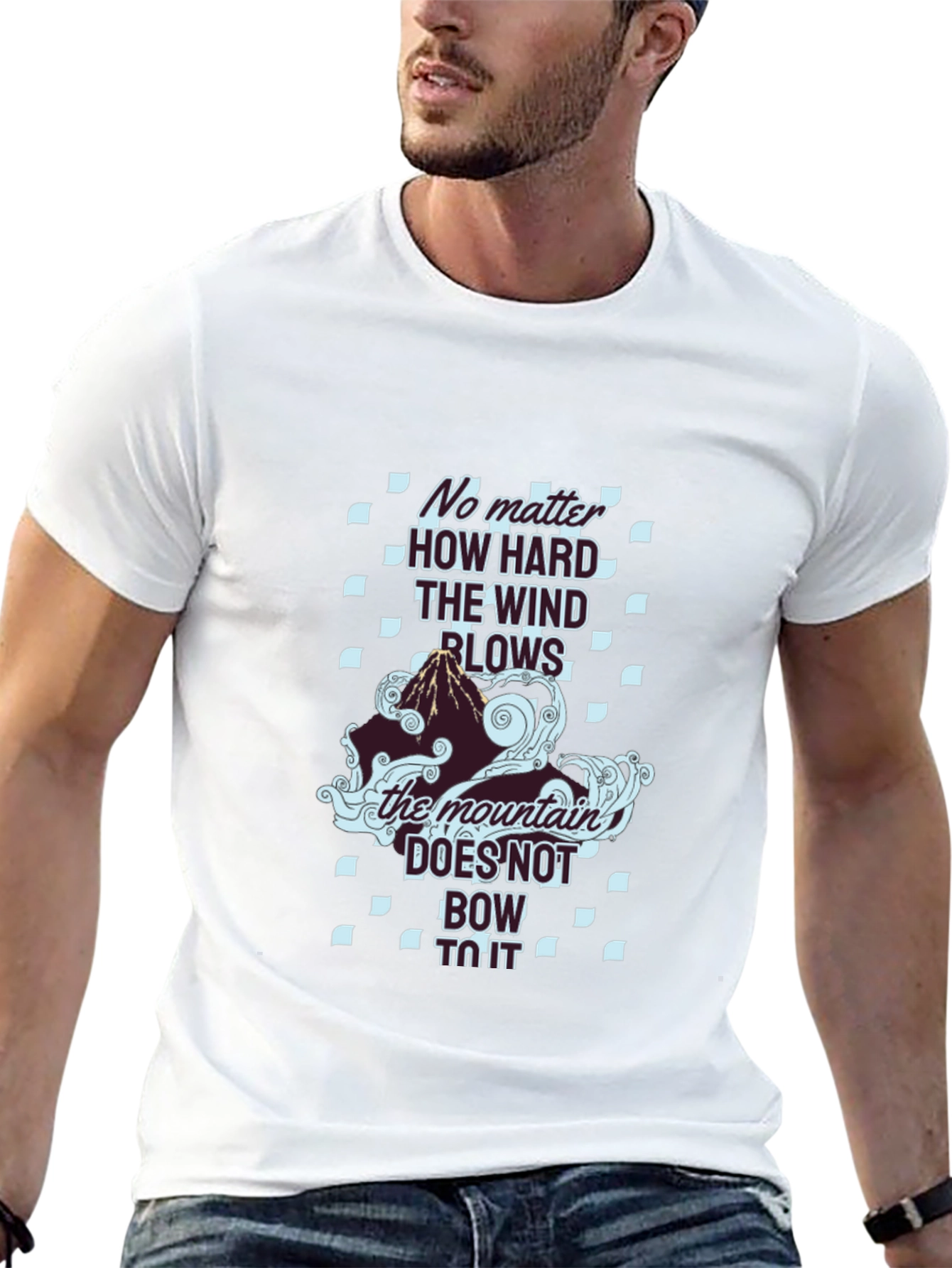 Mountain Graphic Tee - The Wind Blows Black T-Shirt