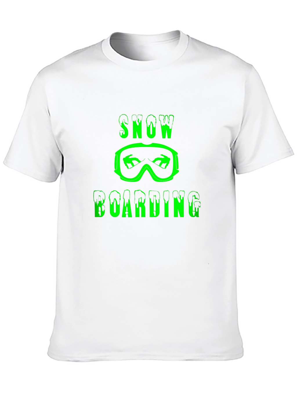 Snowboarding Graphic Print Black T-Shirt