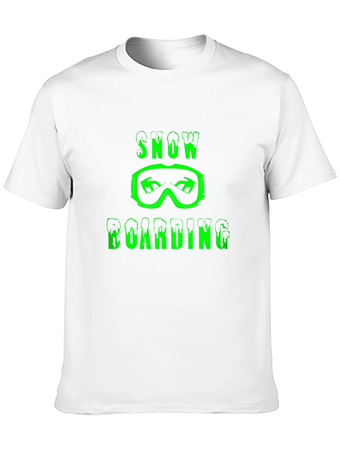 Snowboarding Graphic Print Black T-Shirt