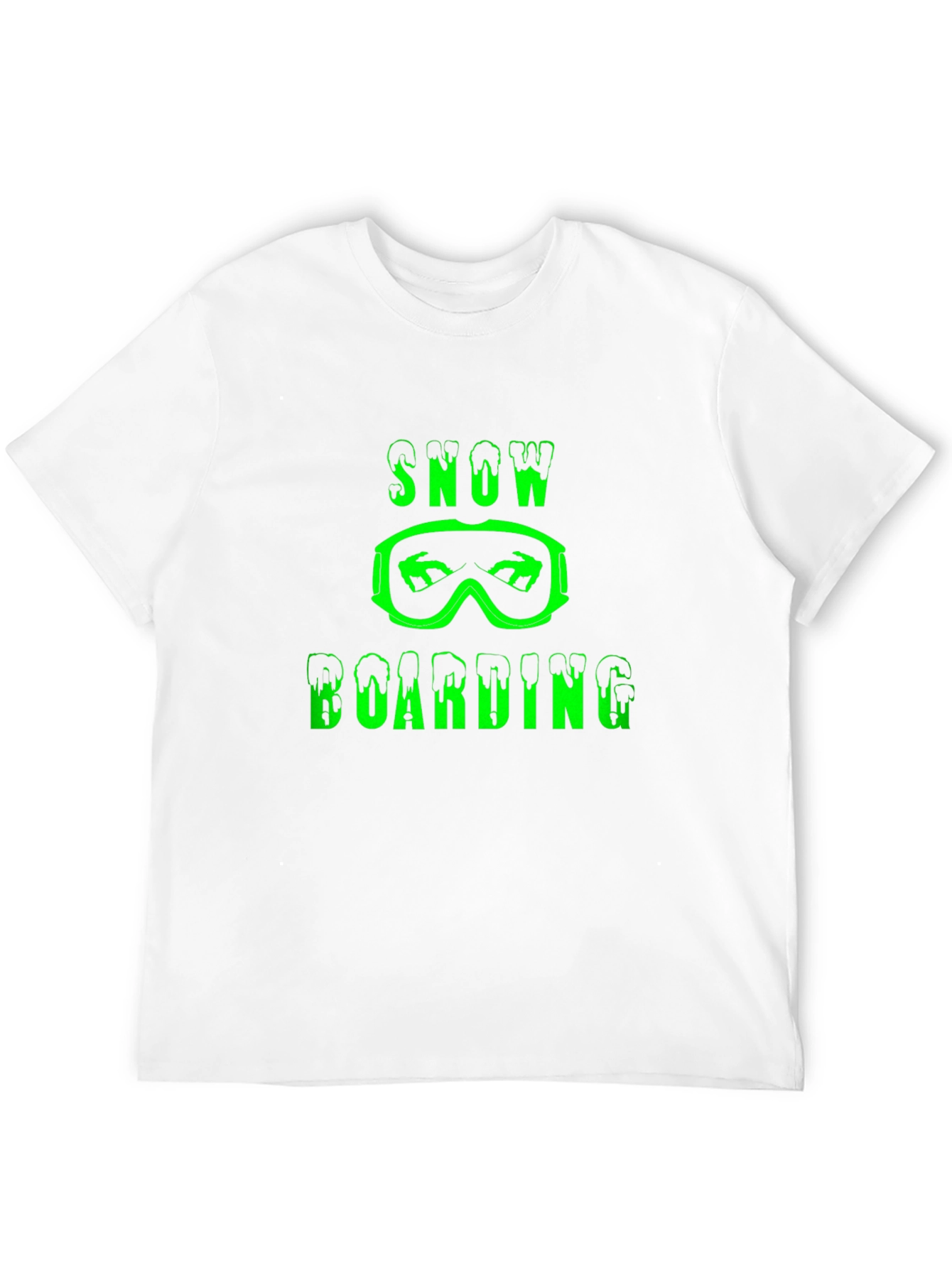 Snowboarding Graphic Print Black T-Shirt