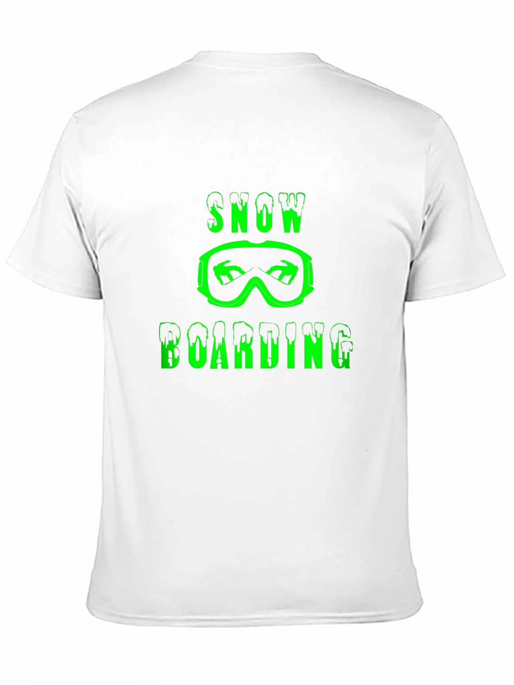 Snowboarding Graphic Print Black T-Shirt