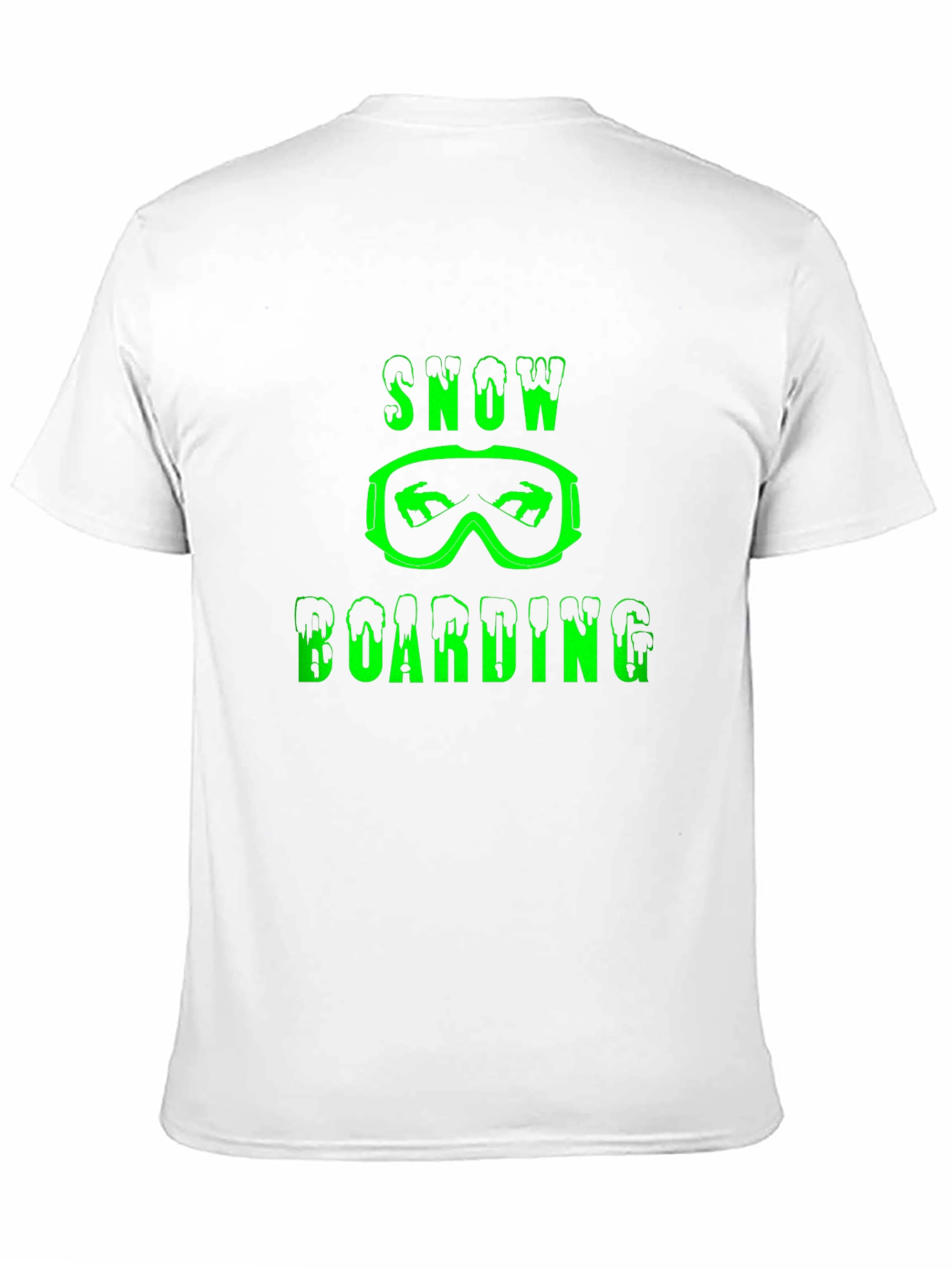 Snowboarding Graphic Print Black T-Shirt