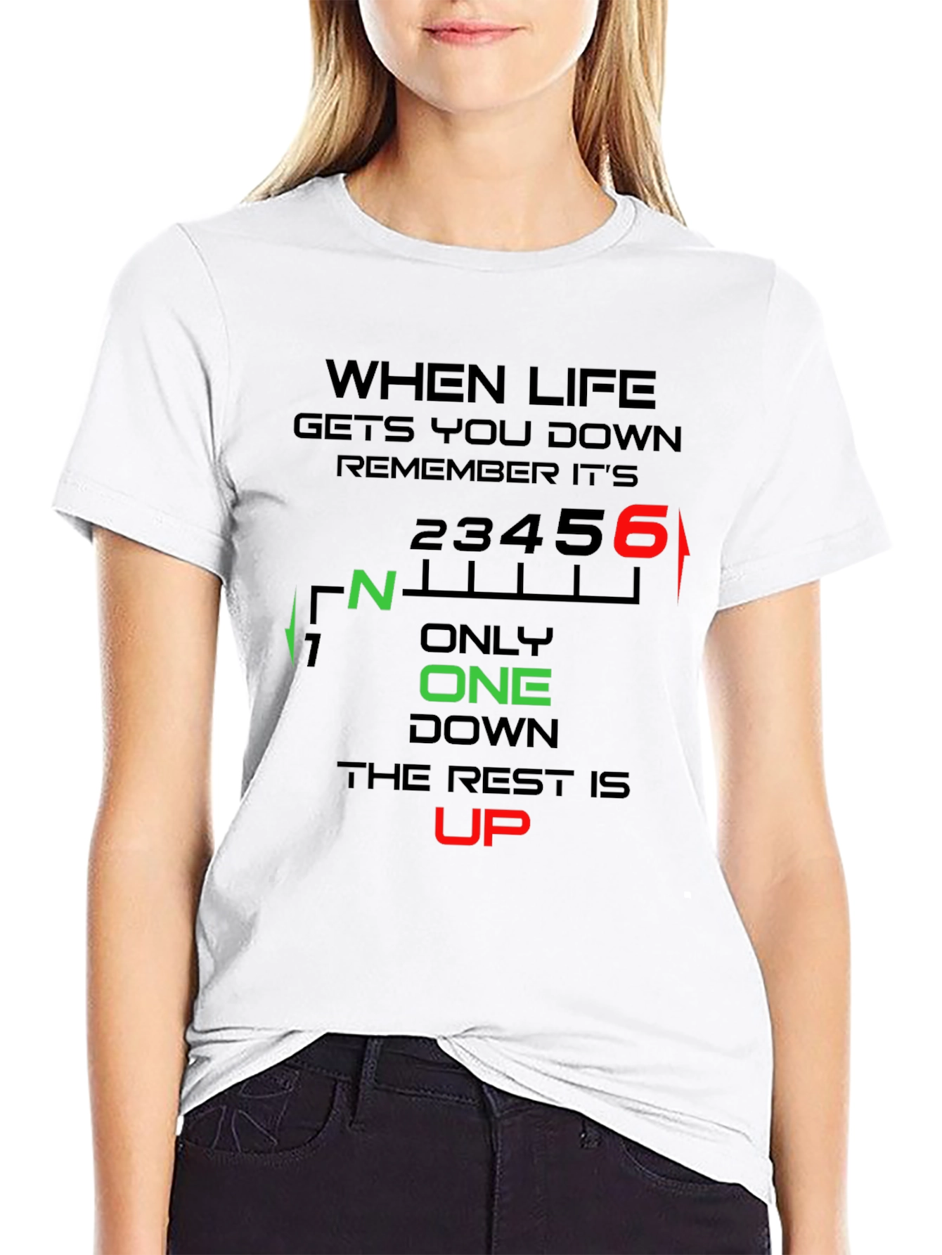 Motorcycle Gear Shift T-Shirt: When Life Gets You Down