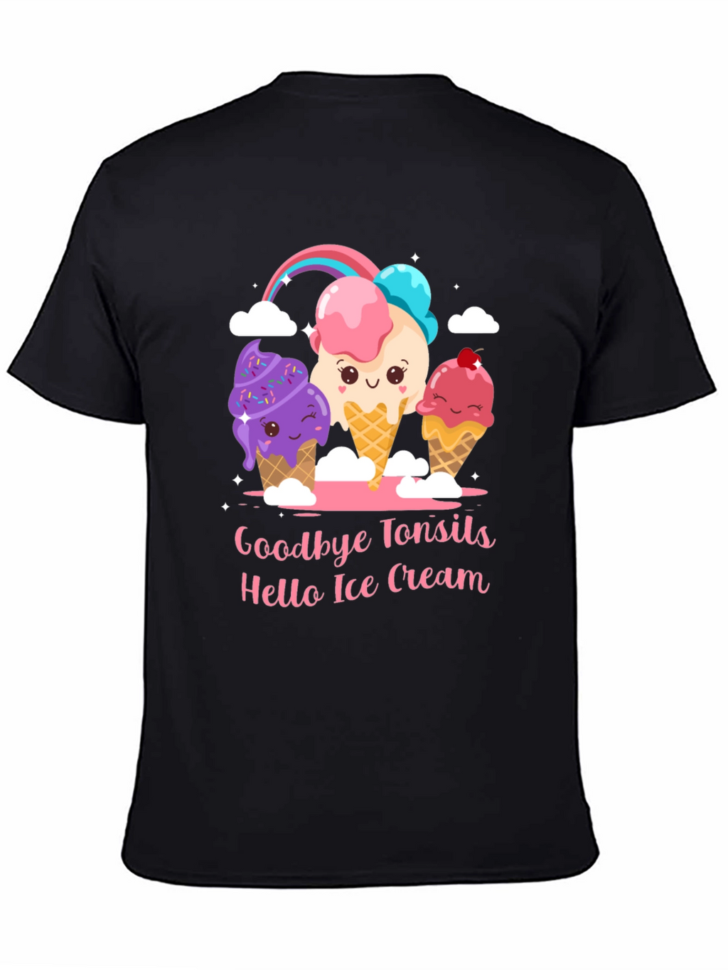 Goodbye Tonsils Hello Ice Cream Graphic T-Shirt