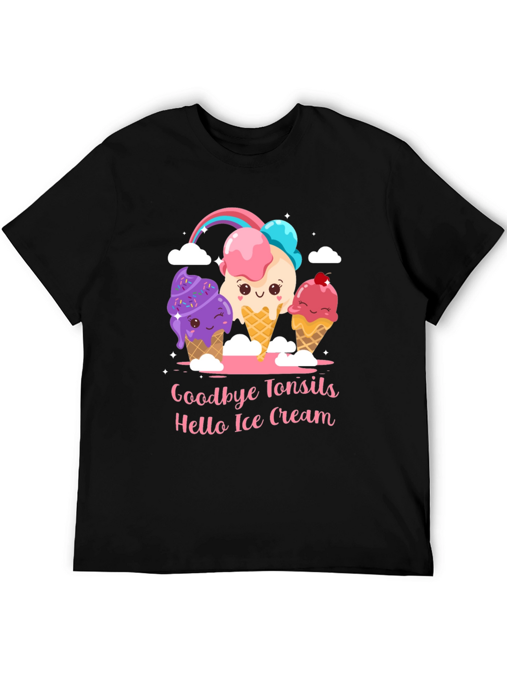 Goodbye Tonsils Hello Ice Cream Graphic T-Shirt