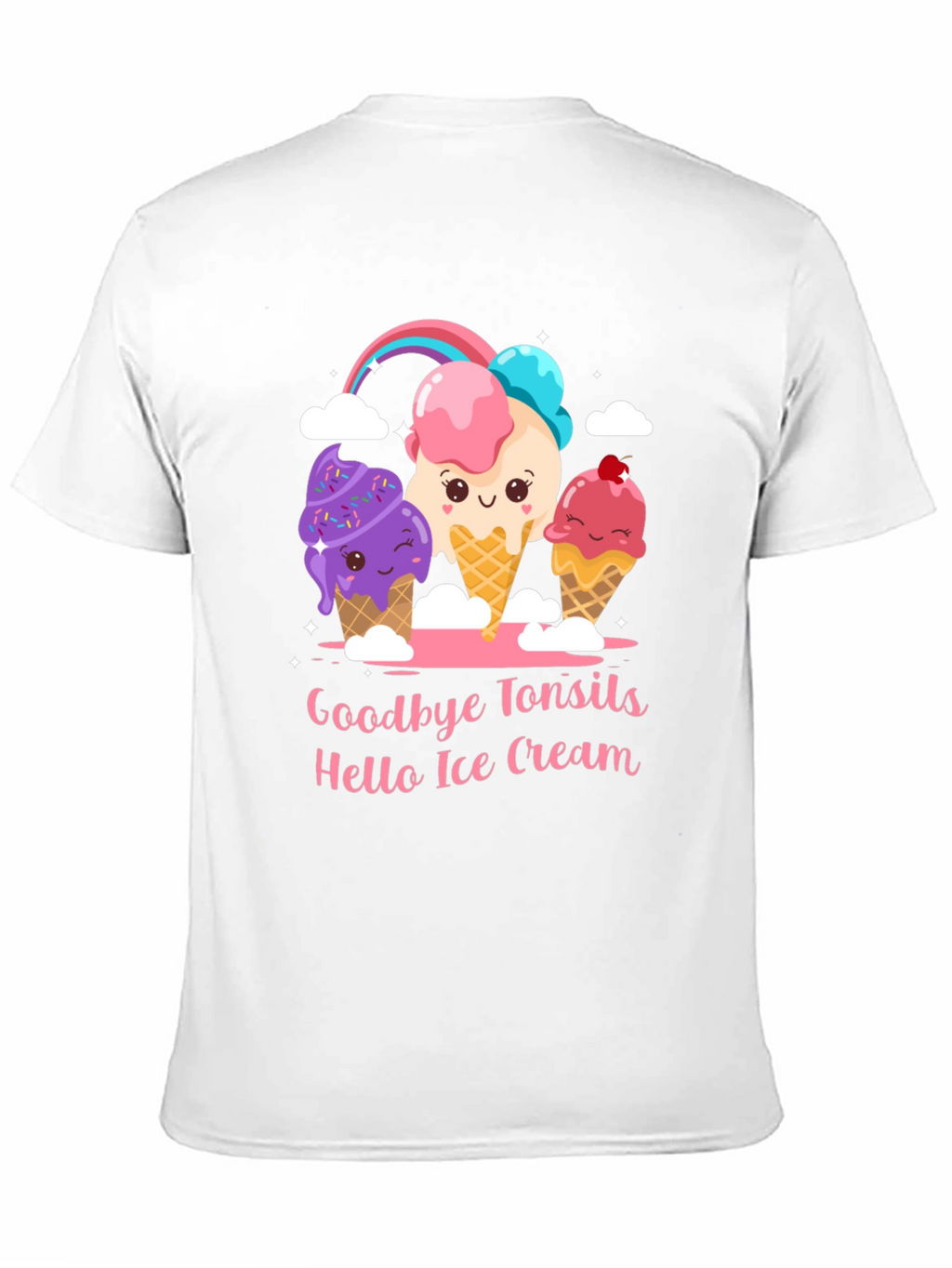 Goodbye Tonsils Hello Ice Cream Graphic T-Shirt