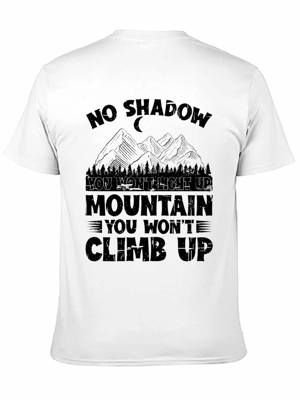 No Shadow Mountain Climb Black Graphic Tee
