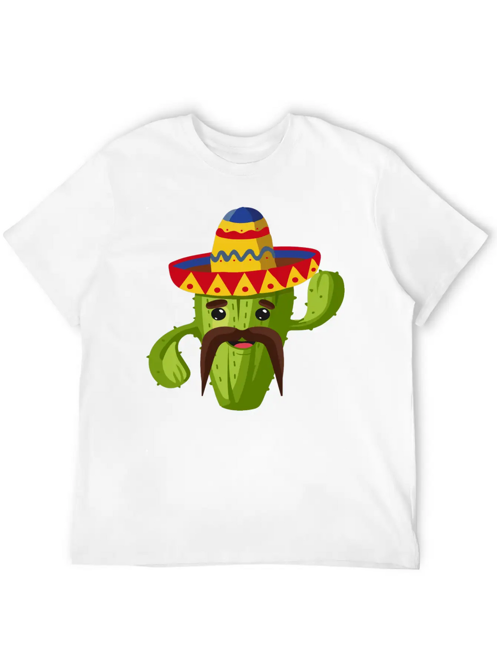Cactus Cactus Mexican Unisex Short Sleeve Soft Cotton T-Shirt – Casual Everyday Wear