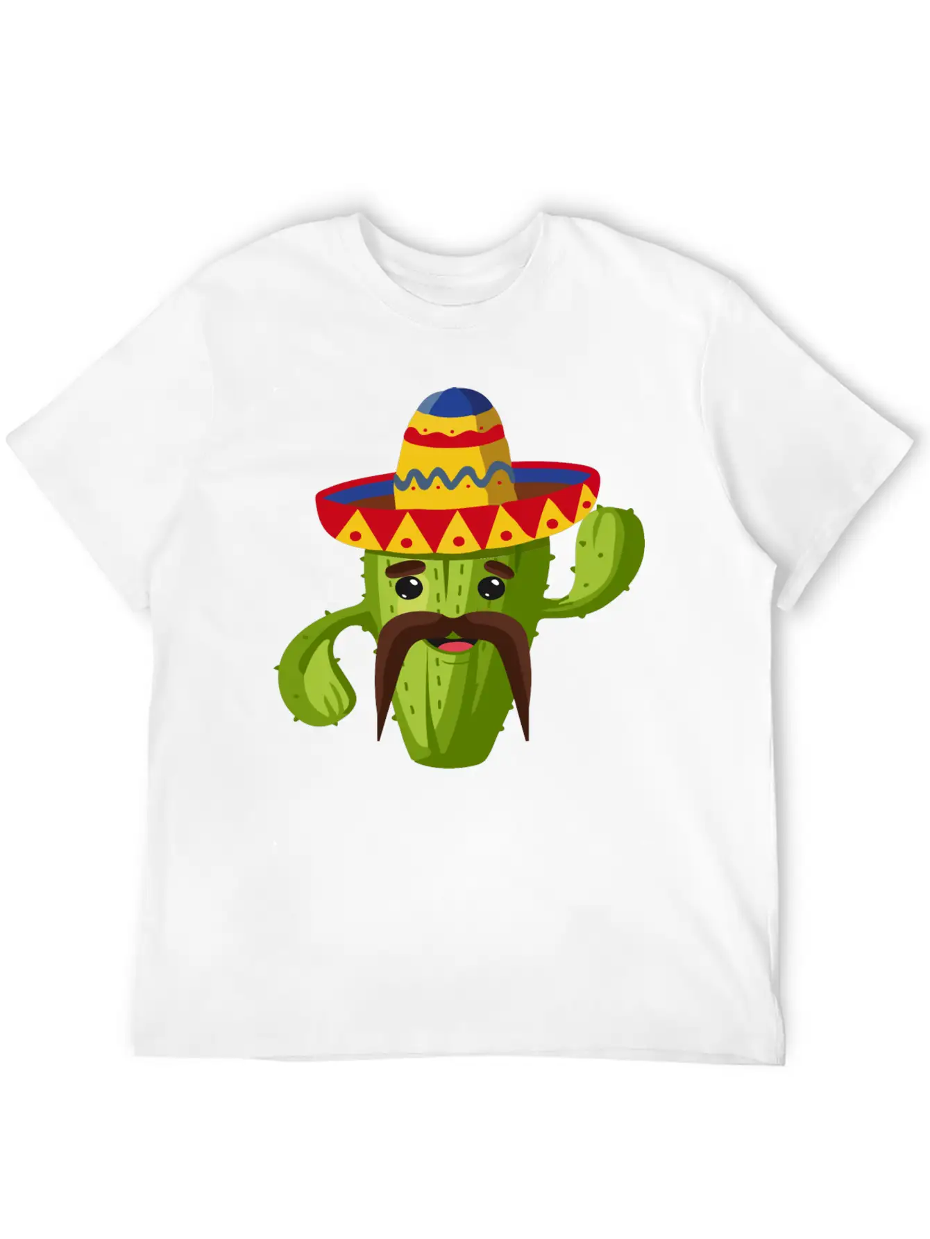 Cactus Cactus Mexican Unisex Short Sleeve Soft Cotton T-Shirt – Casual Everyday Wear