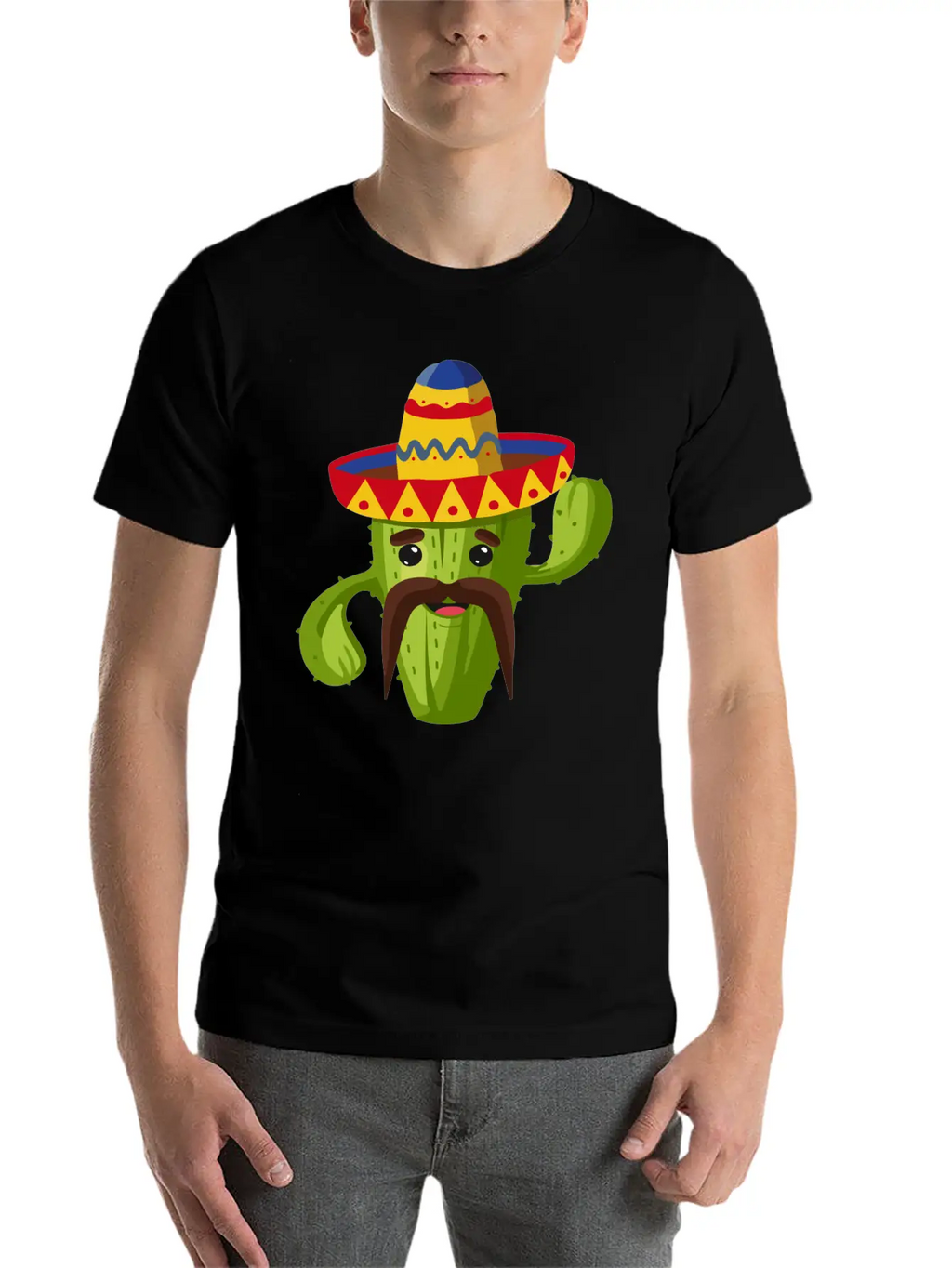 Cactus Cactus Mexican Unisex Short Sleeve Soft Cotton T-Shirt – Casual Everyday Wear