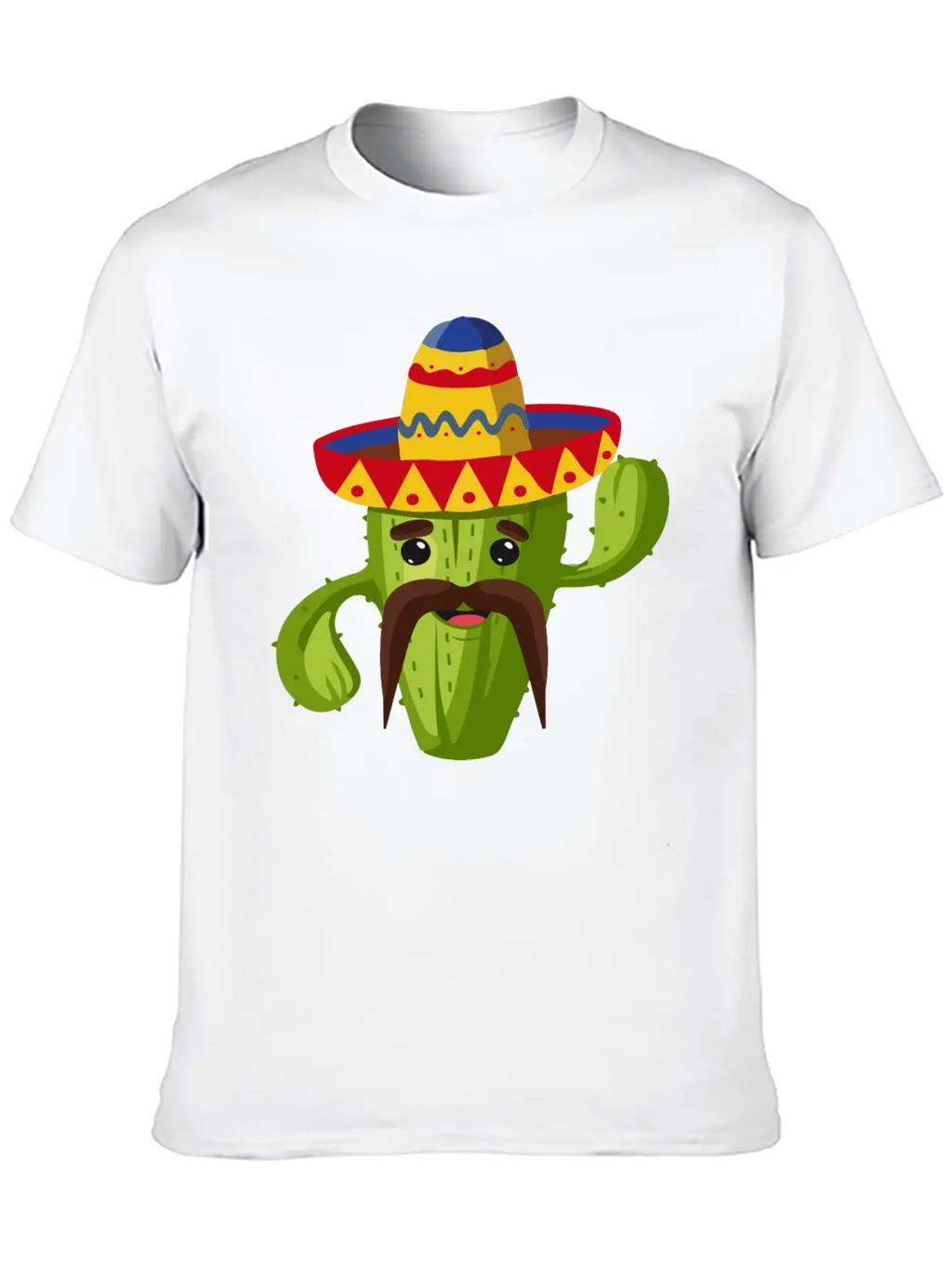 Cactus Cactus Mexican Unisex Short Sleeve Soft Cotton T-Shirt – Casual Everyday Wear