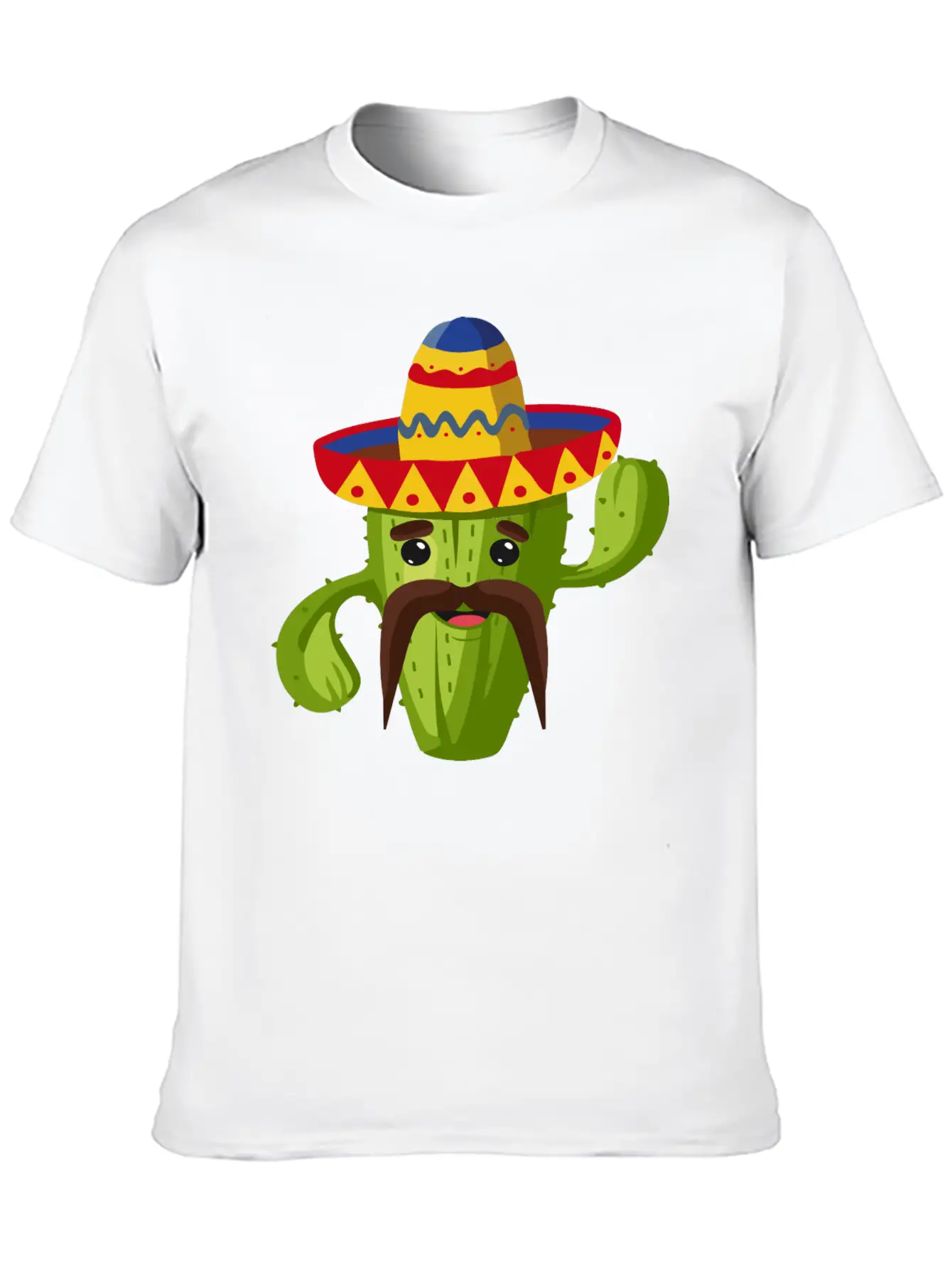 Cactus Cactus Mexican Unisex Short Sleeve Soft Cotton T-Shirt – Casual Everyday Wear