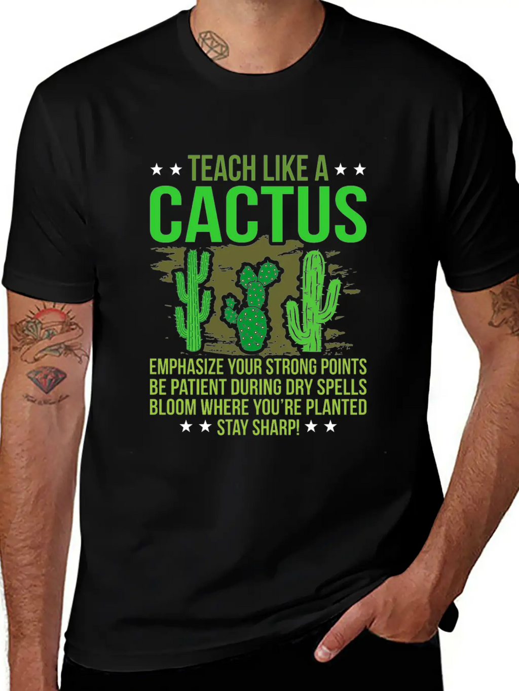Cactus Classic Fit Graphic Tee For Daily Comfort – Unisex Cotton Shirt
