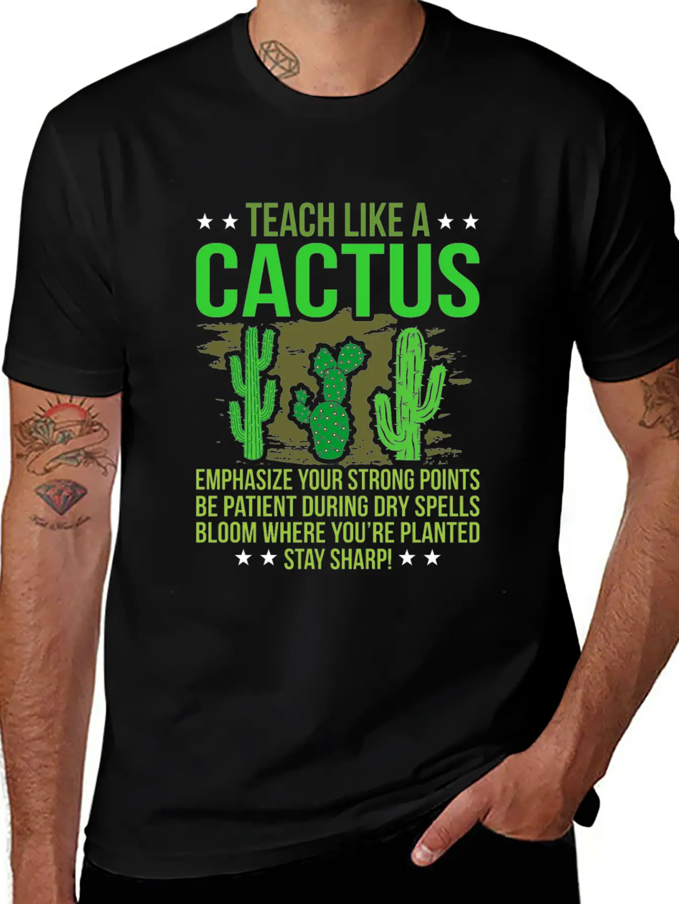 Cactus Classic Fit Graphic Tee For Daily Comfort – Unisex Cotton Shirt