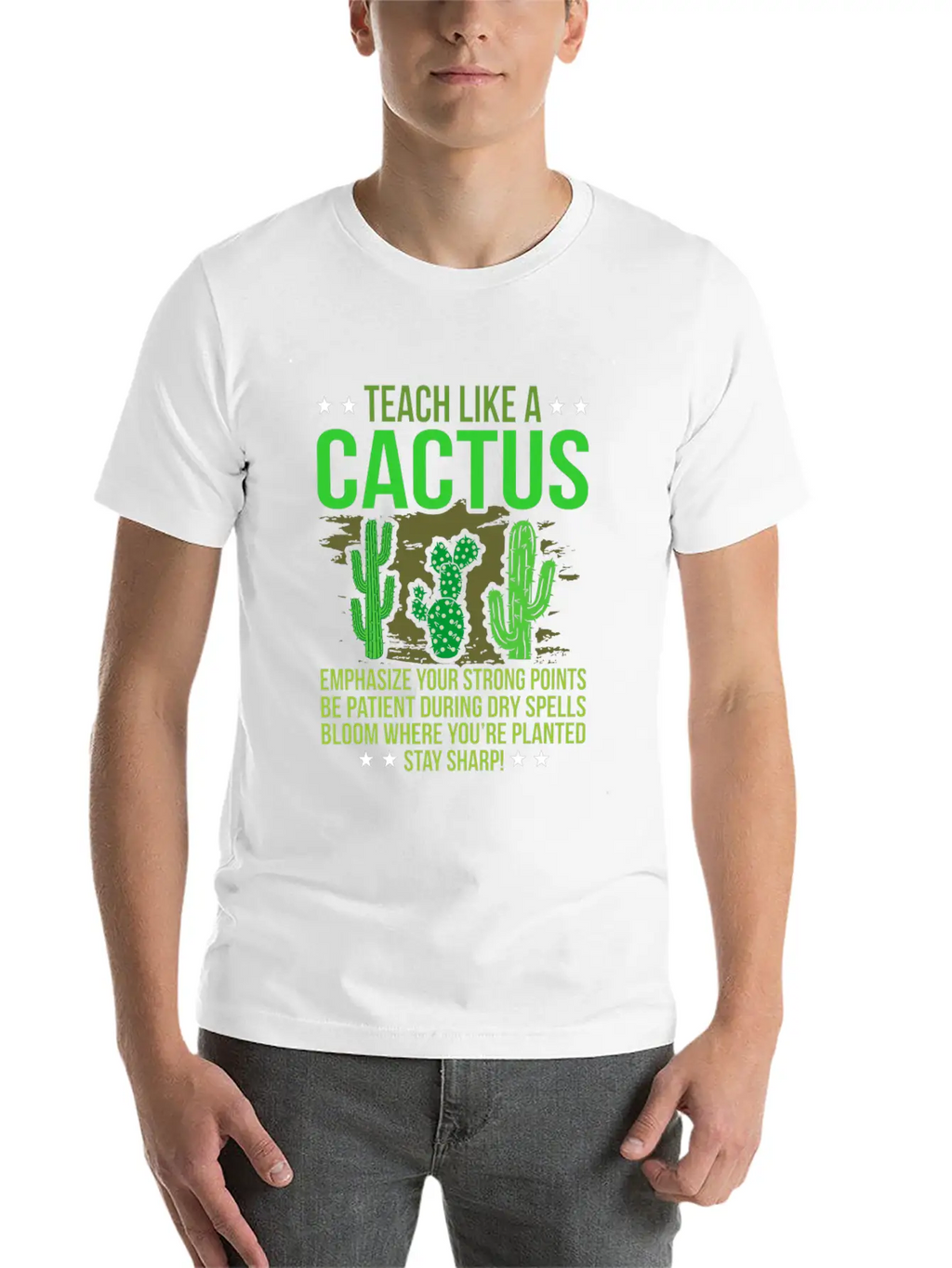 Cactus Classic Fit Graphic Tee For Daily Comfort – Unisex Cotton Shirt
