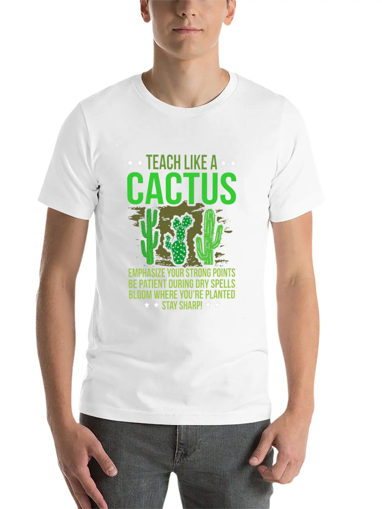 Cactus Classic Fit Graphic Tee For Daily Comfort – Unisex Cotton Shirt