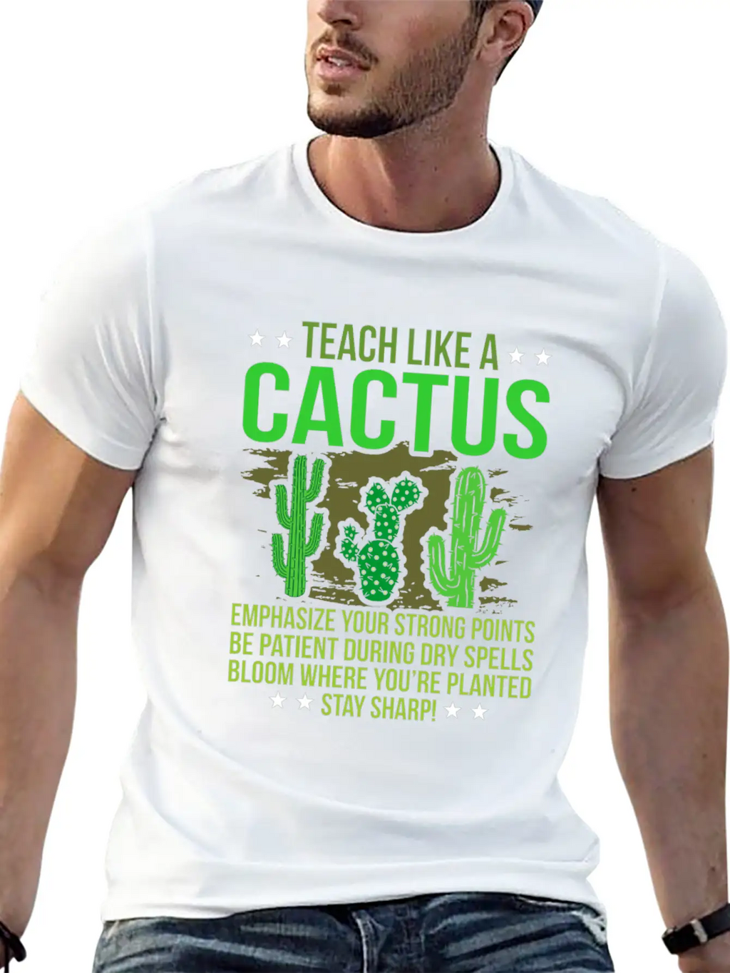 Cactus Classic Fit Graphic Tee For Daily Comfort – Unisex Cotton Shirt