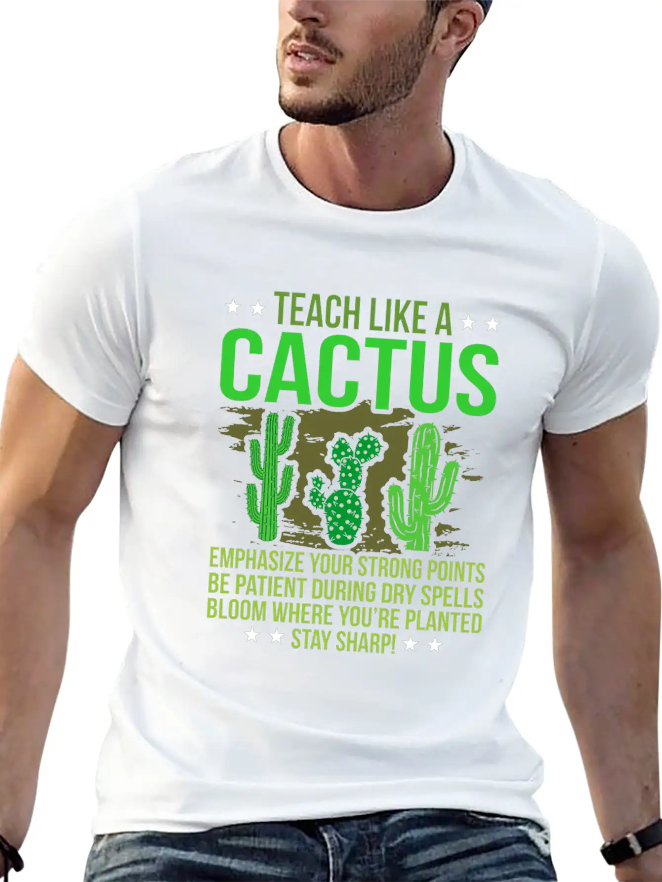 Cactus Classic Fit Graphic Tee For Daily Comfort – Unisex Cotton Shirt
