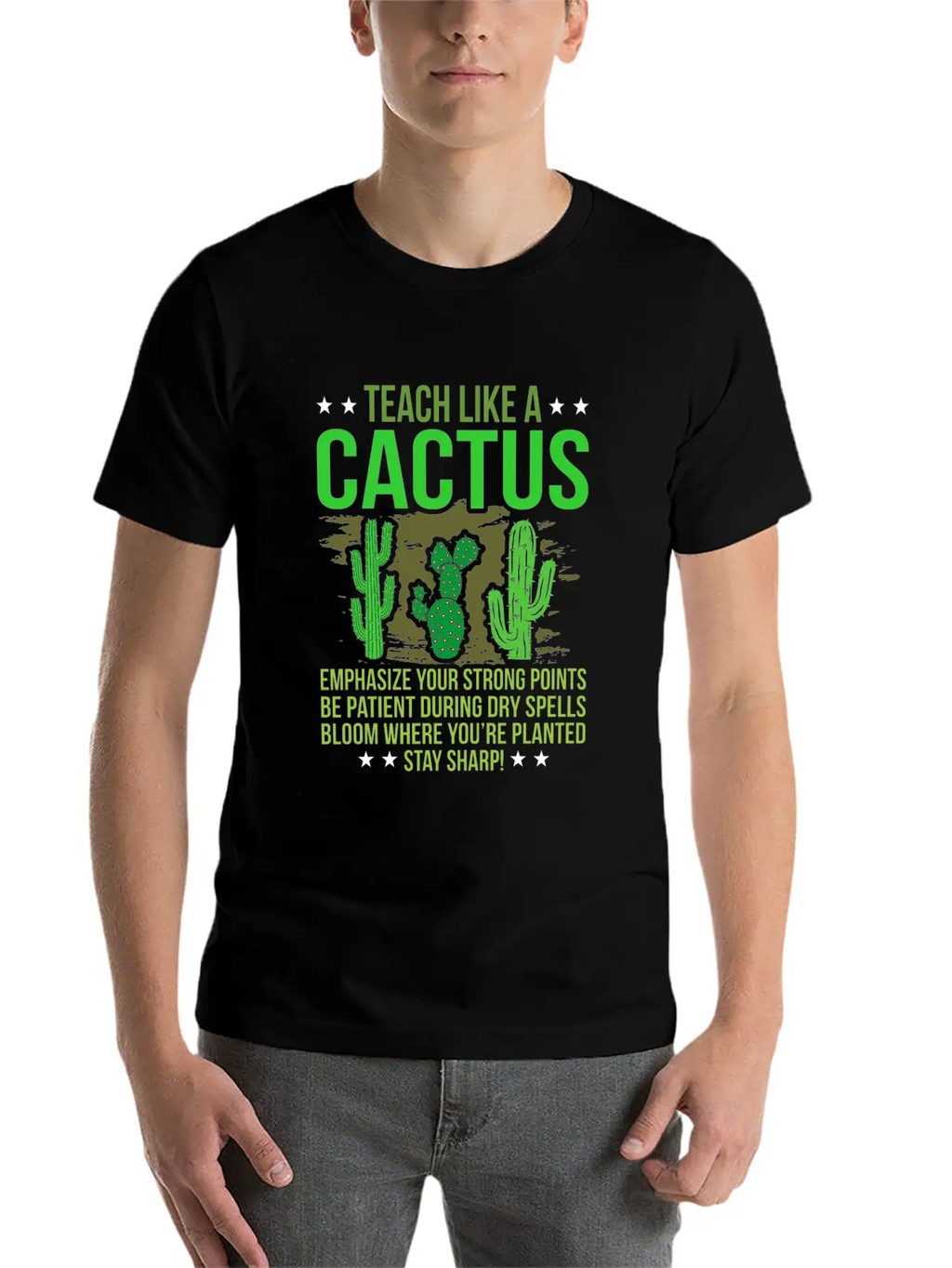 Cactus Classic Fit Graphic Tee For Daily Comfort – Unisex Cotton Shirt