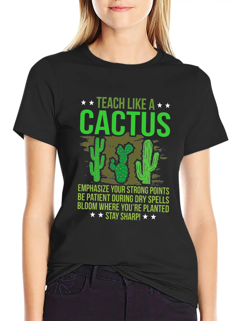 Cactus Classic Fit Graphic Tee For Daily Comfort – Unisex Cotton Shirt