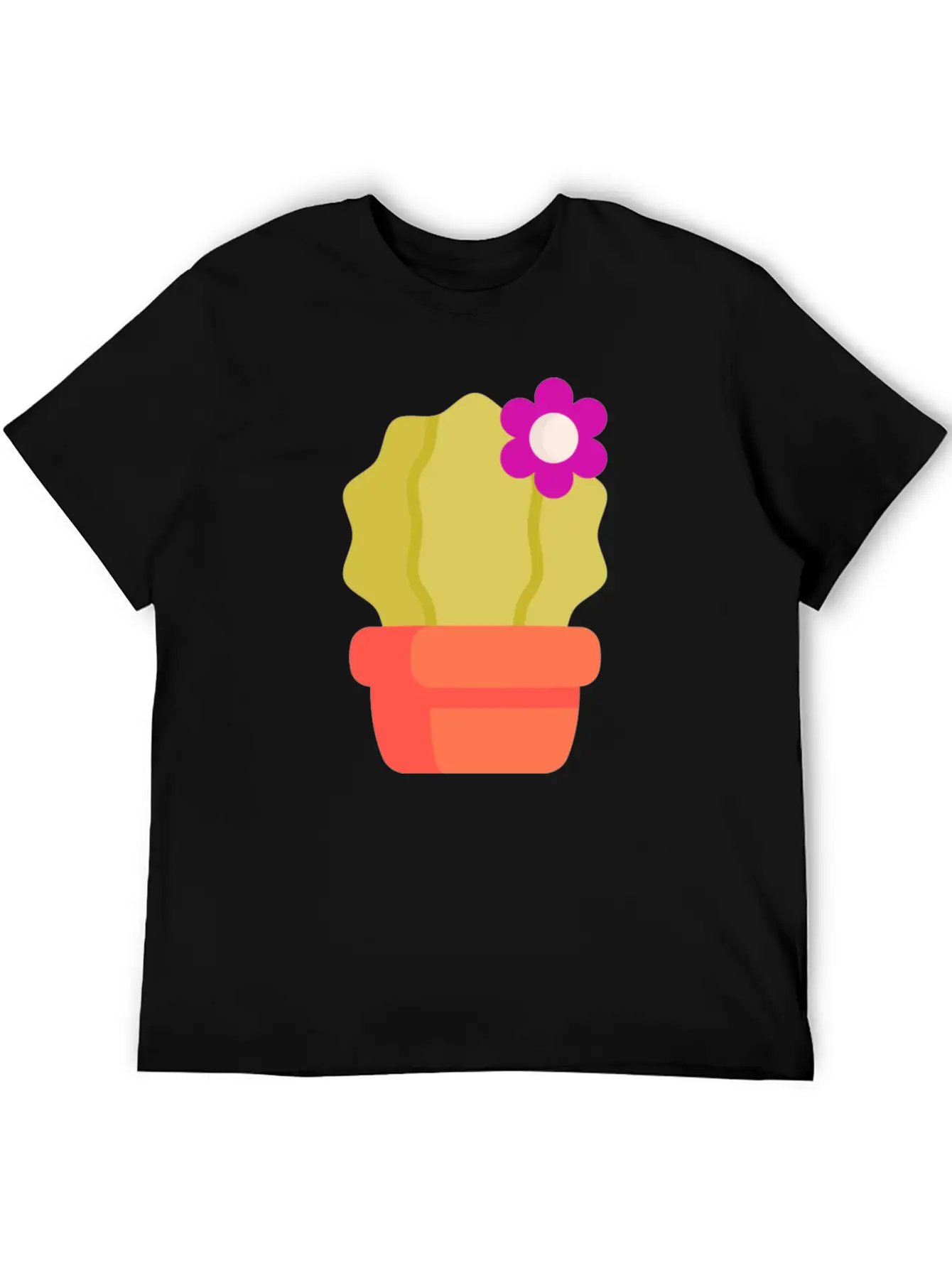 Cactus Illustration Essential Cotton Tee For Daily Outfits – Unisex Style