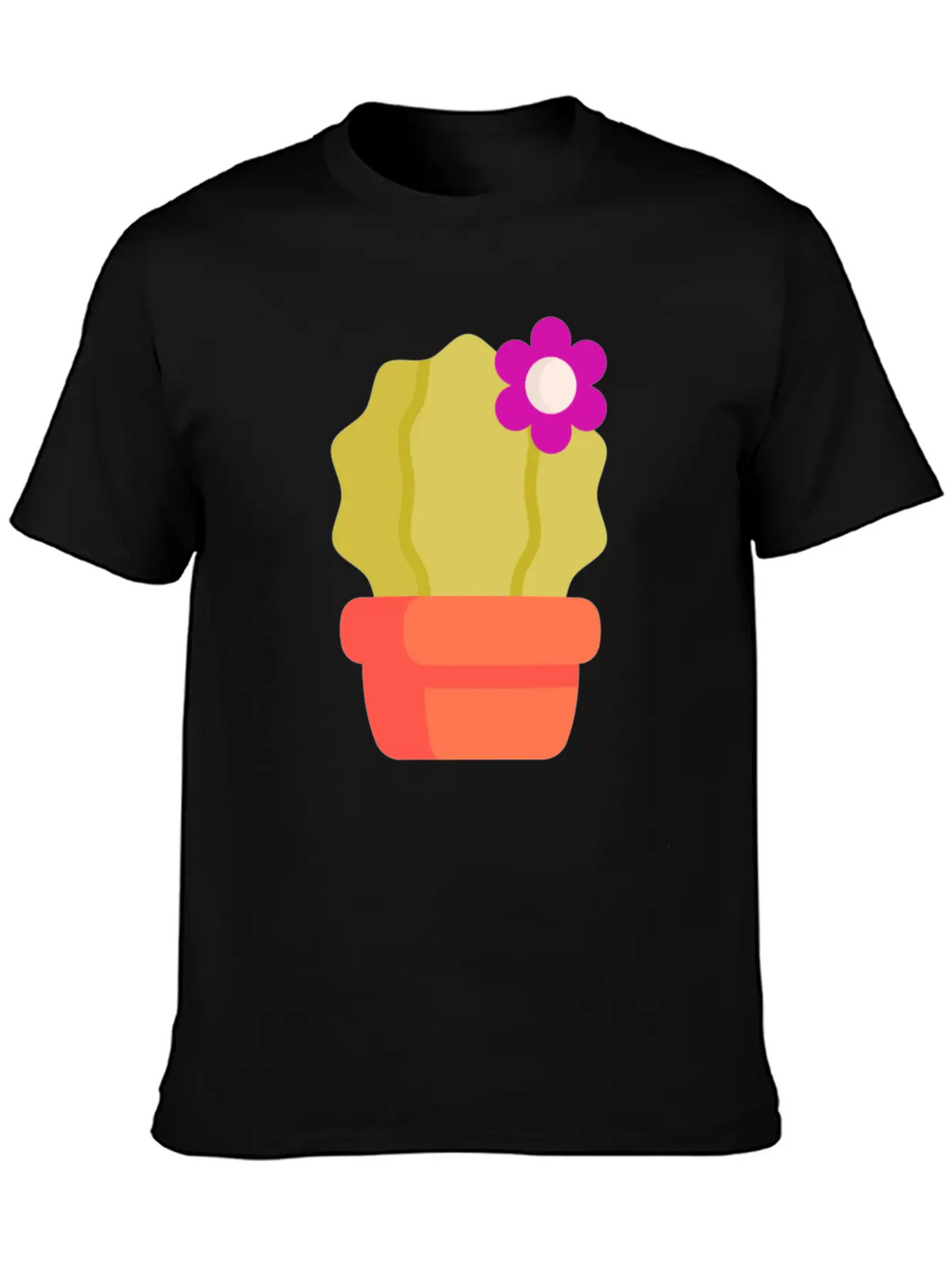 Cactus Illustration Essential Cotton Tee For Daily Outfits – Unisex Style