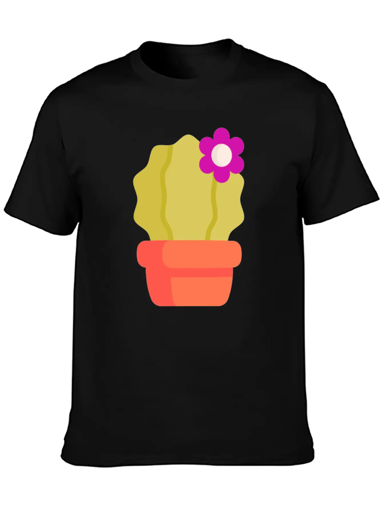 Cactus Illustration Essential Cotton Tee For Daily Outfits – Unisex Style