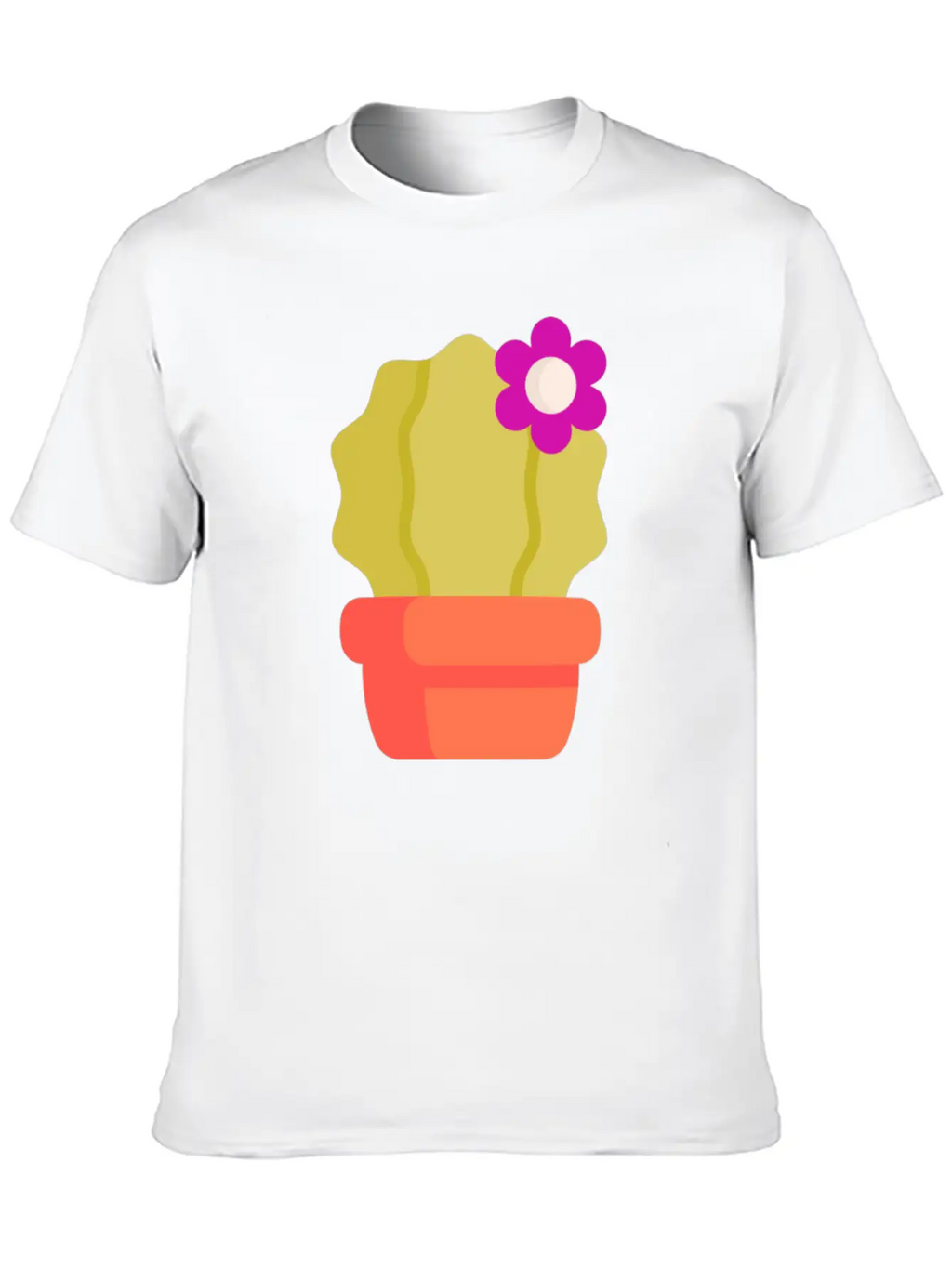 Cactus Illustration Essential Cotton Tee For Daily Outfits – Unisex Style