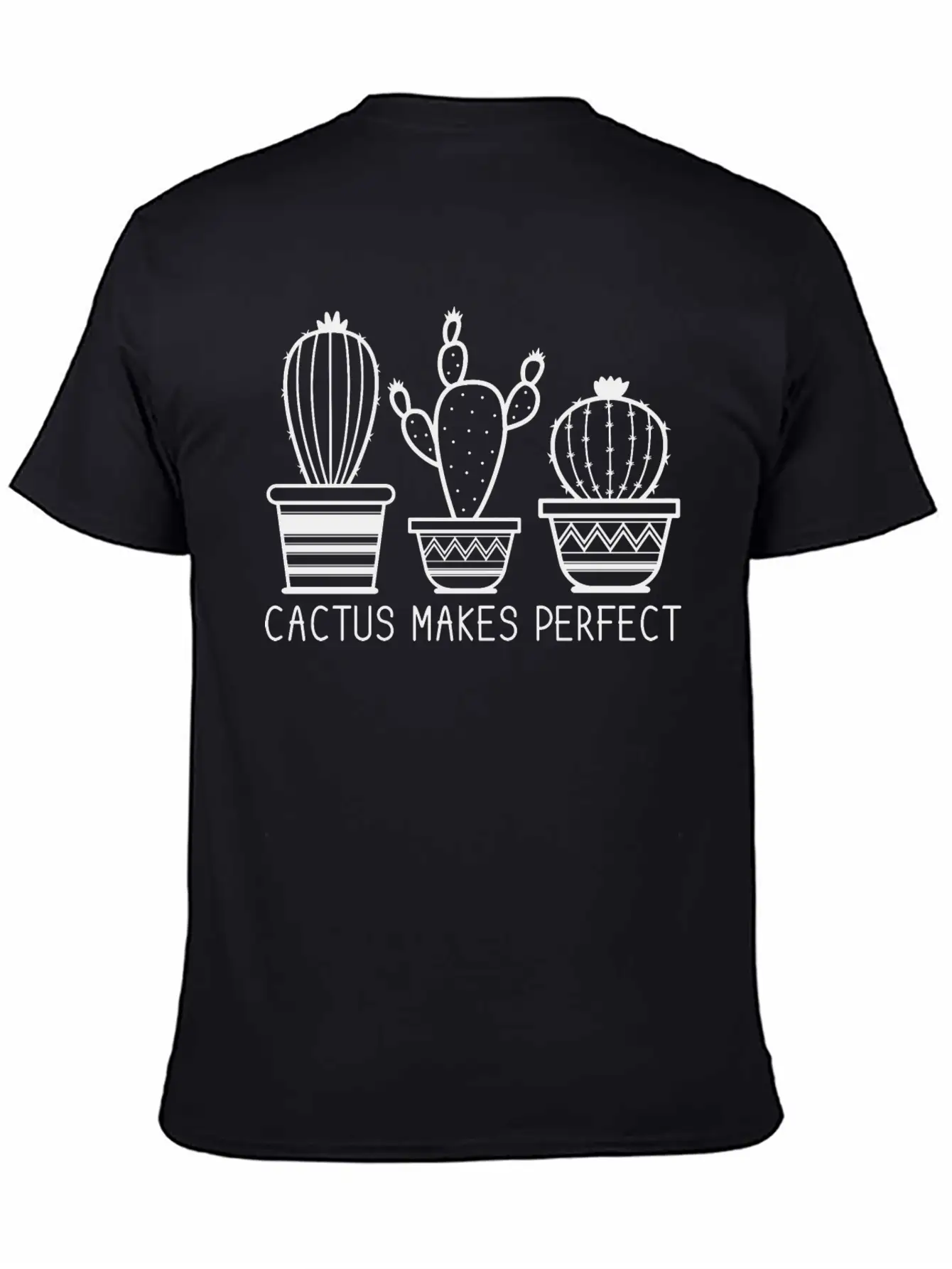 Cactus Makes Perfect Plant Lady Cactus Lover Gift Unisex Casual T-Shirt – Clean Design For Daily Comfort