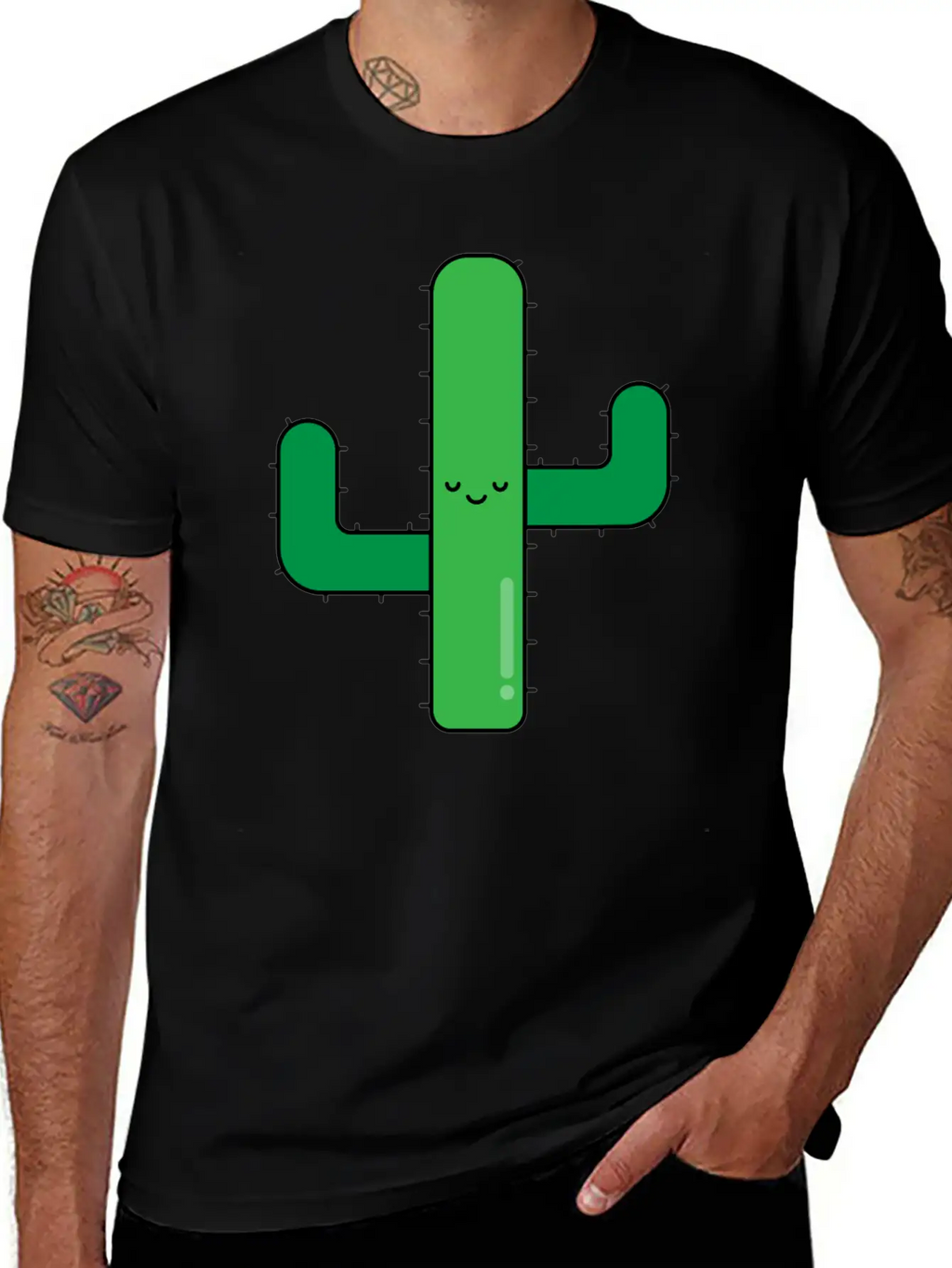 Cactus Unisex Short Sleeve Soft Cotton T-Shirt – Casual Everyday Wear