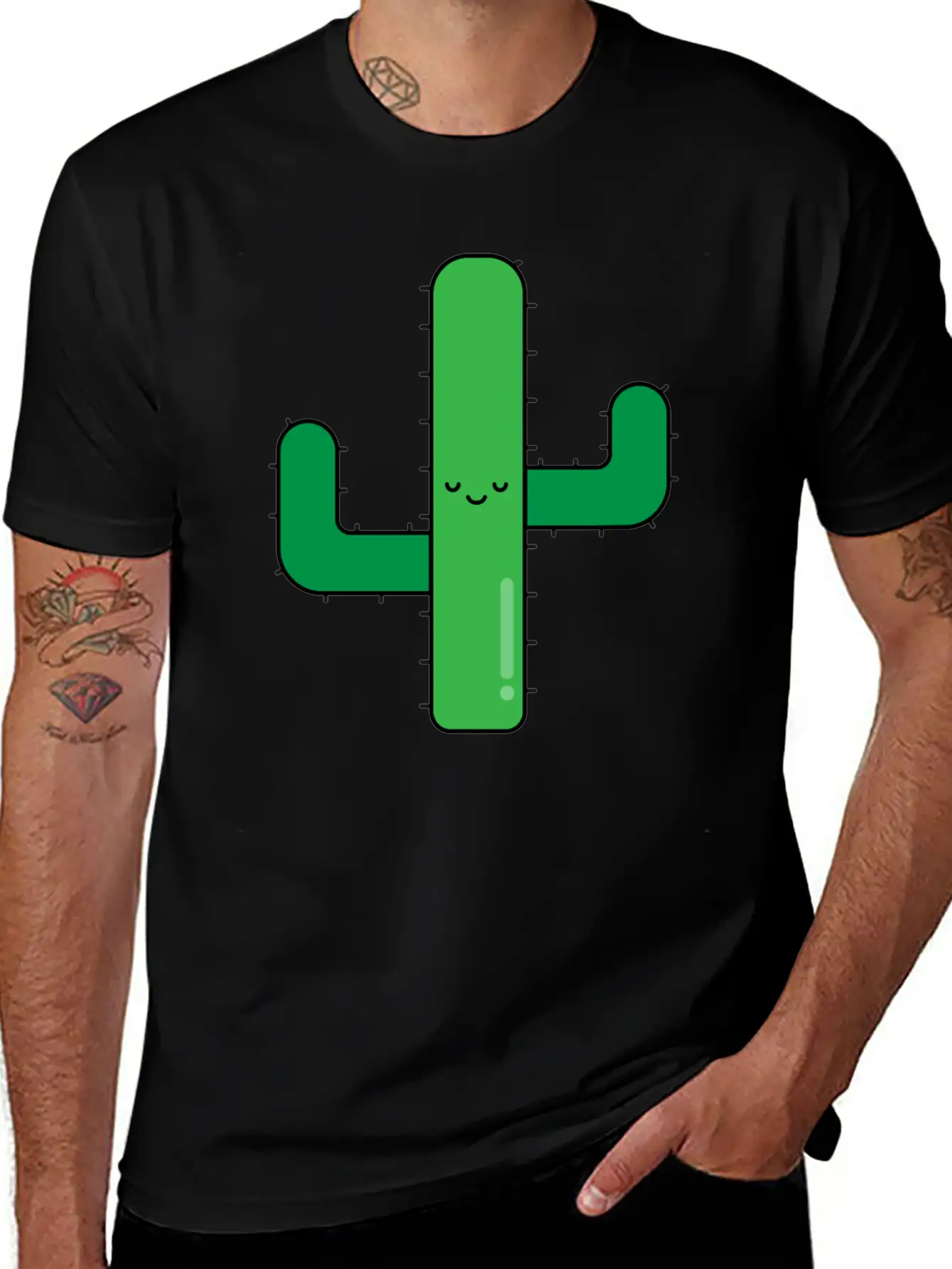 Cactus Unisex Short Sleeve Soft Cotton T-Shirt – Casual Everyday Wear
