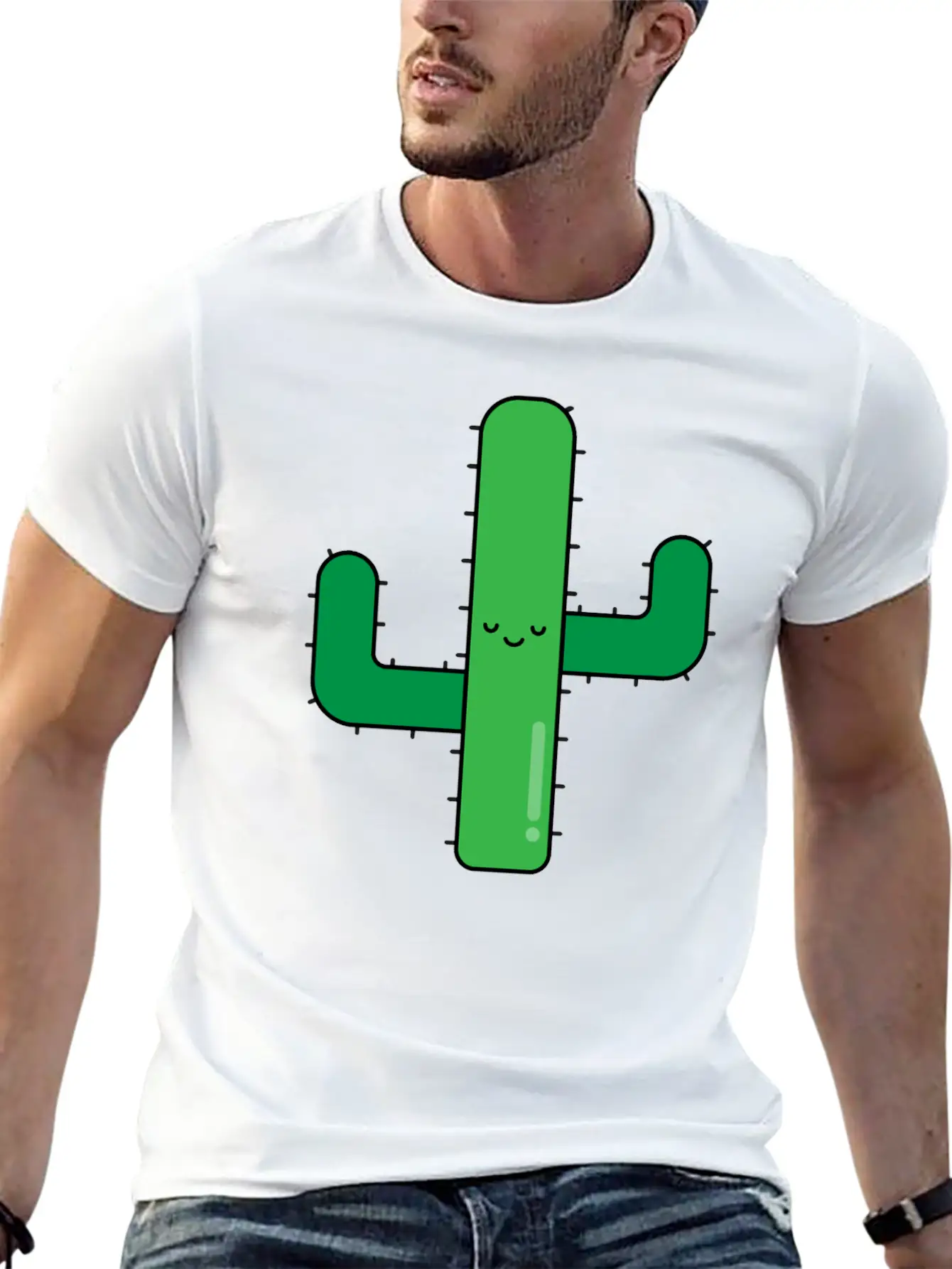Cactus Unisex Short Sleeve Soft Cotton T-Shirt – Casual Everyday Wear