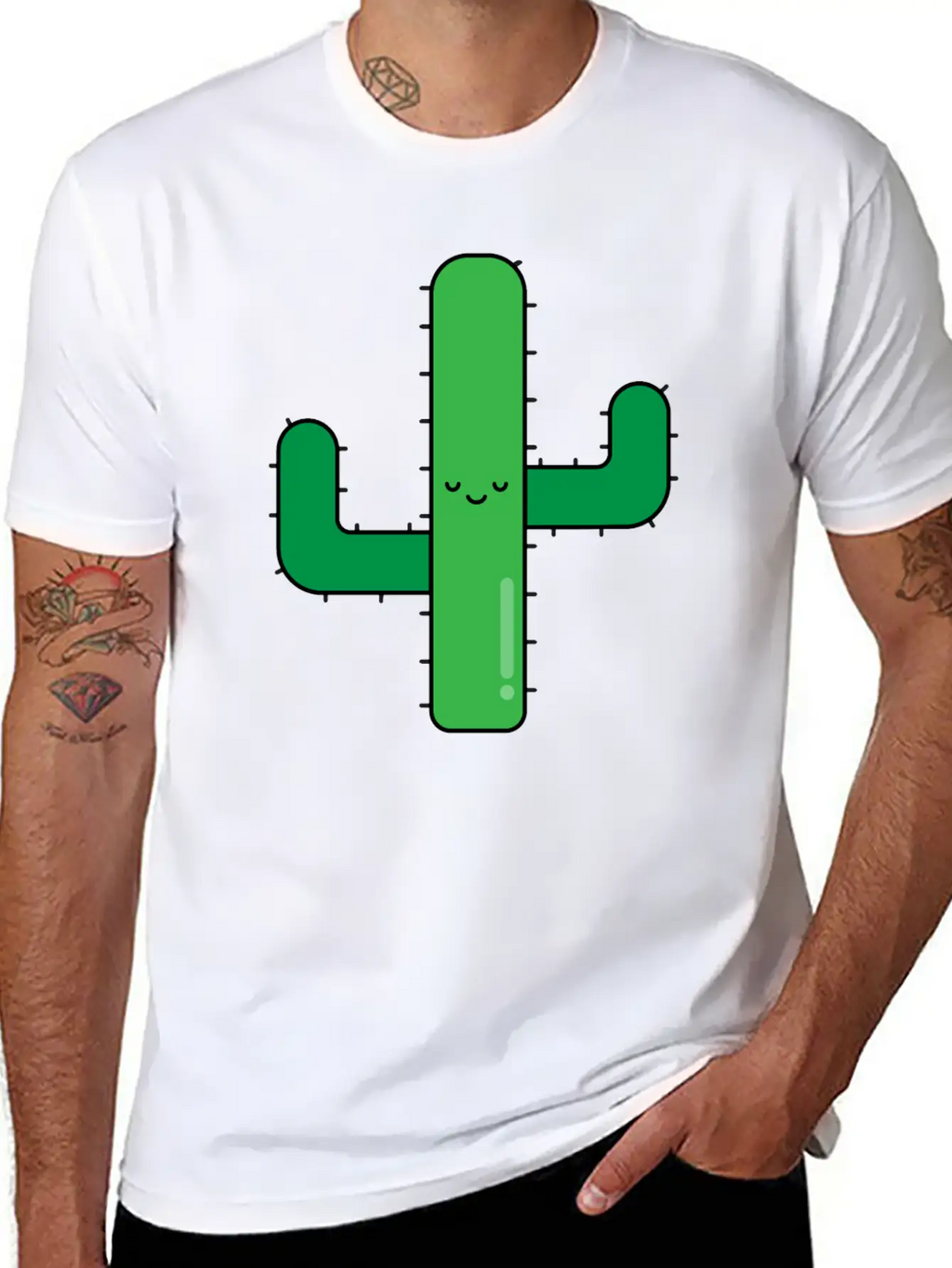 Cactus Unisex Short Sleeve Soft Cotton T-Shirt – Casual Everyday Wear