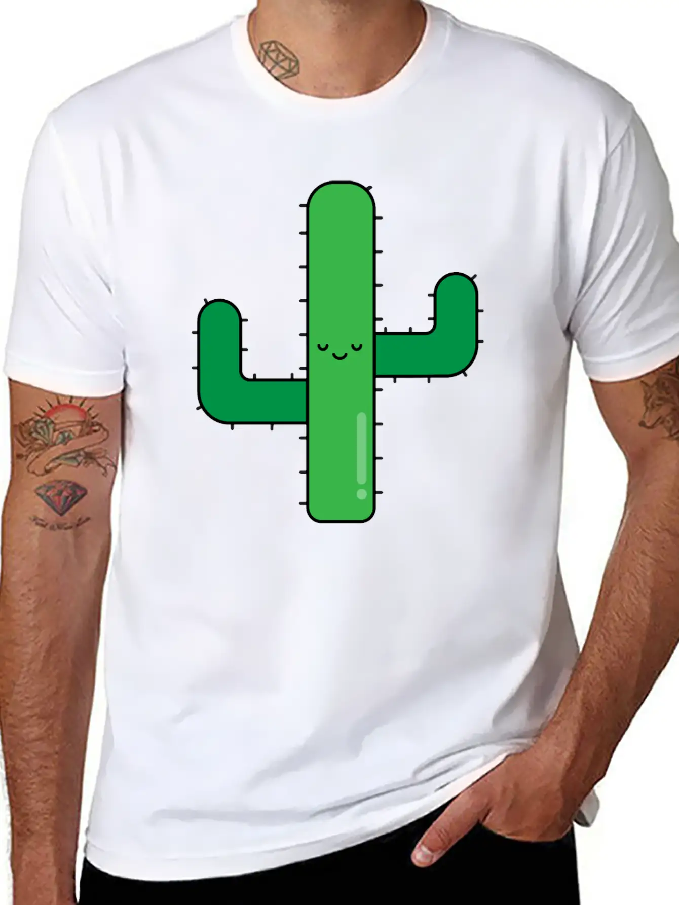 Cactus Unisex Short Sleeve Soft Cotton T-Shirt – Casual Everyday Wear