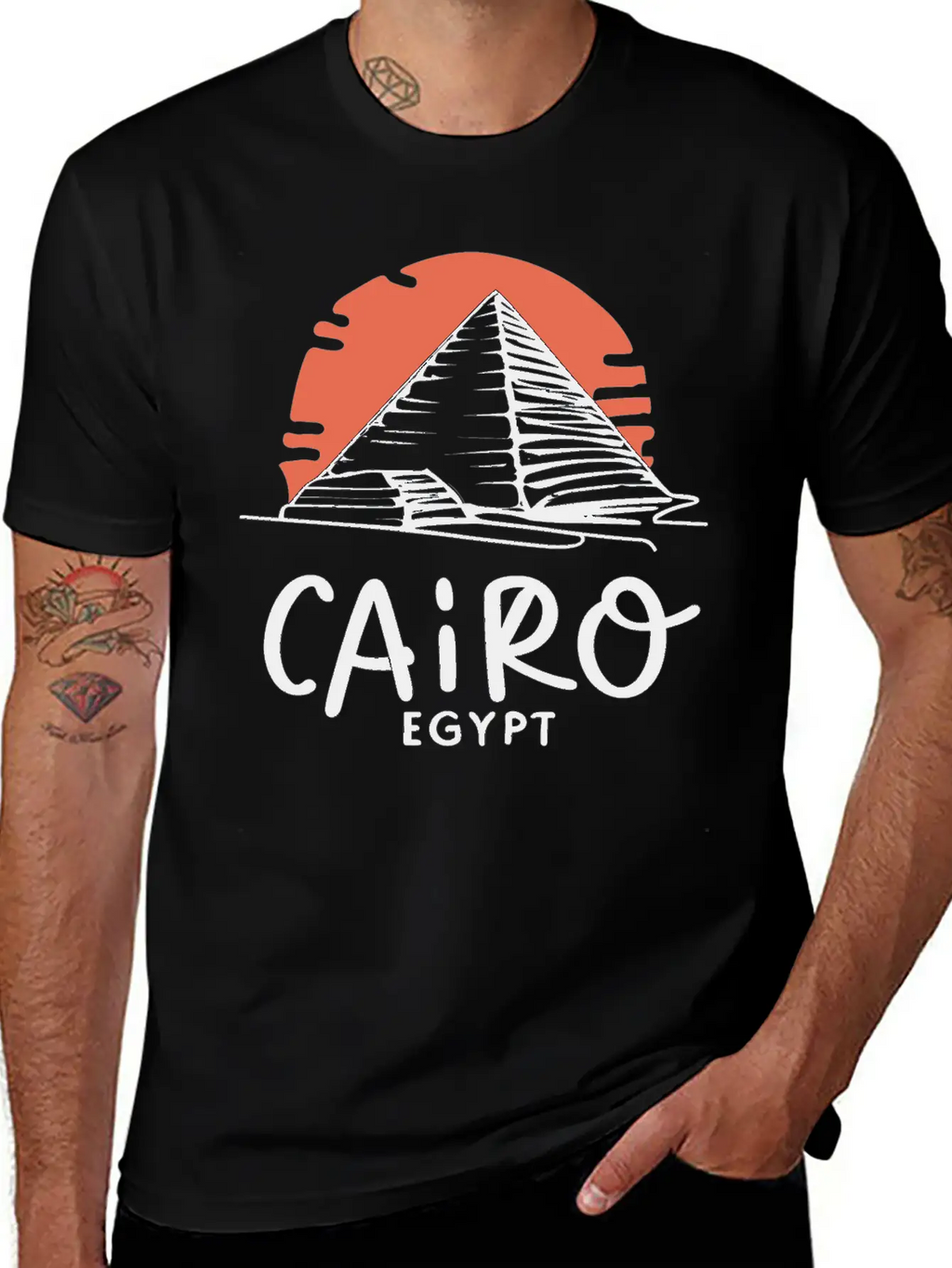 Cairo Line Art Unisex Casual T-Shirt – Clean Design For Daily Comfort