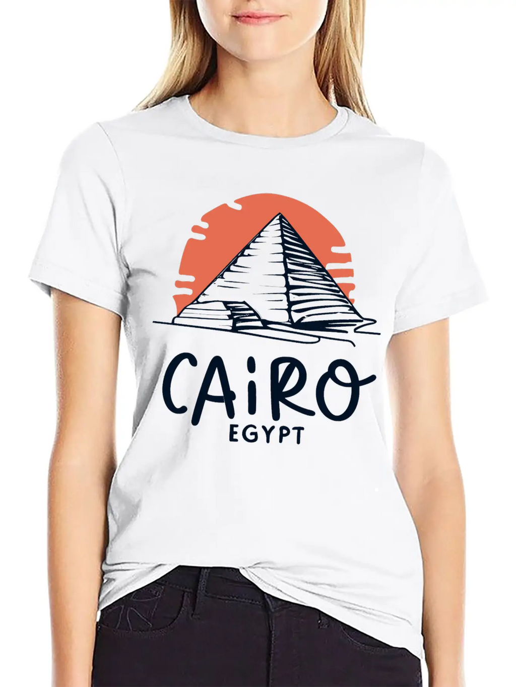 Cairo Line Art Unisex Casual T-Shirt – Clean Design For Daily Comfort
