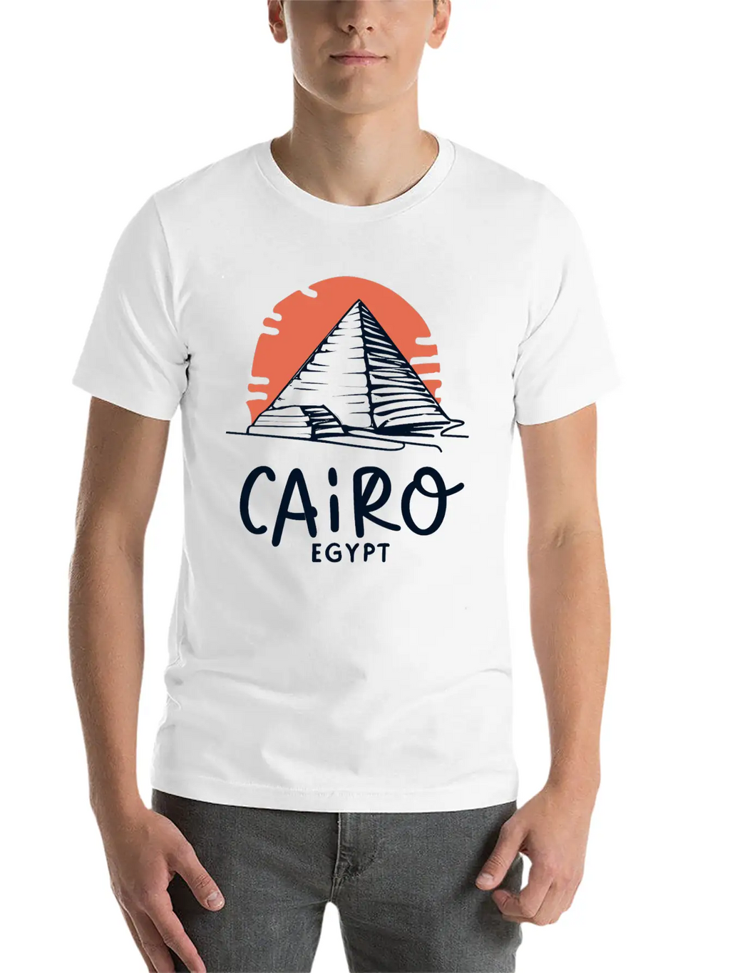 Cairo Line Art Unisex Casual T-Shirt – Clean Design For Daily Comfort