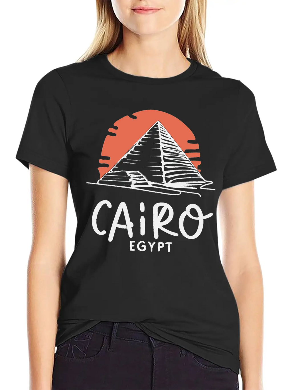 Cairo Line Art Unisex Casual T-Shirt – Clean Design For Daily Comfort
