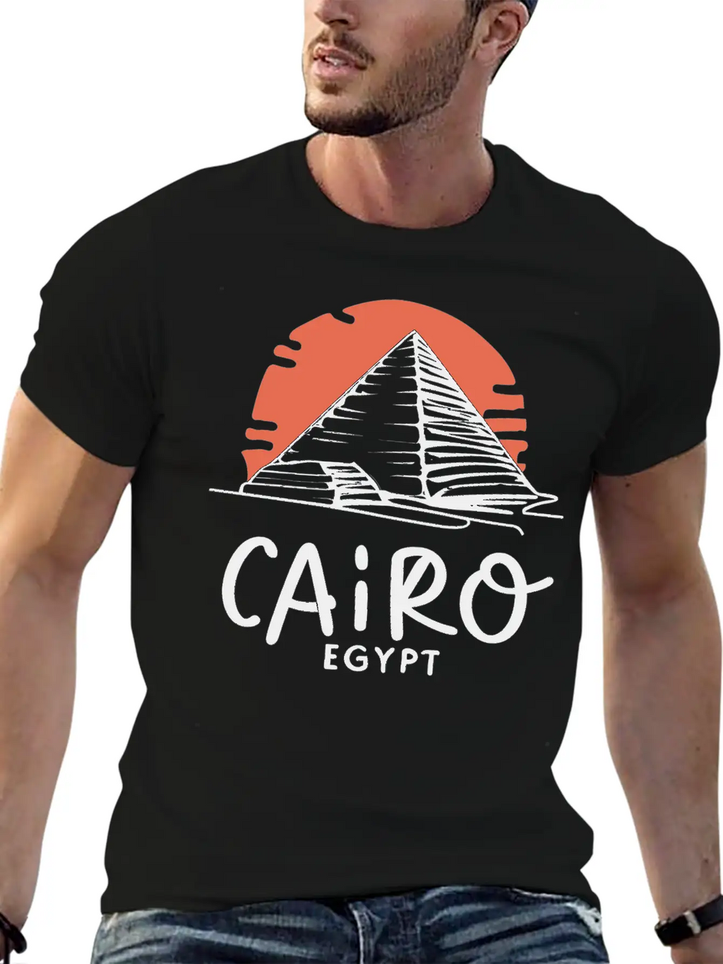 Cairo Line Art Unisex Casual T-Shirt – Clean Design For Daily Comfort