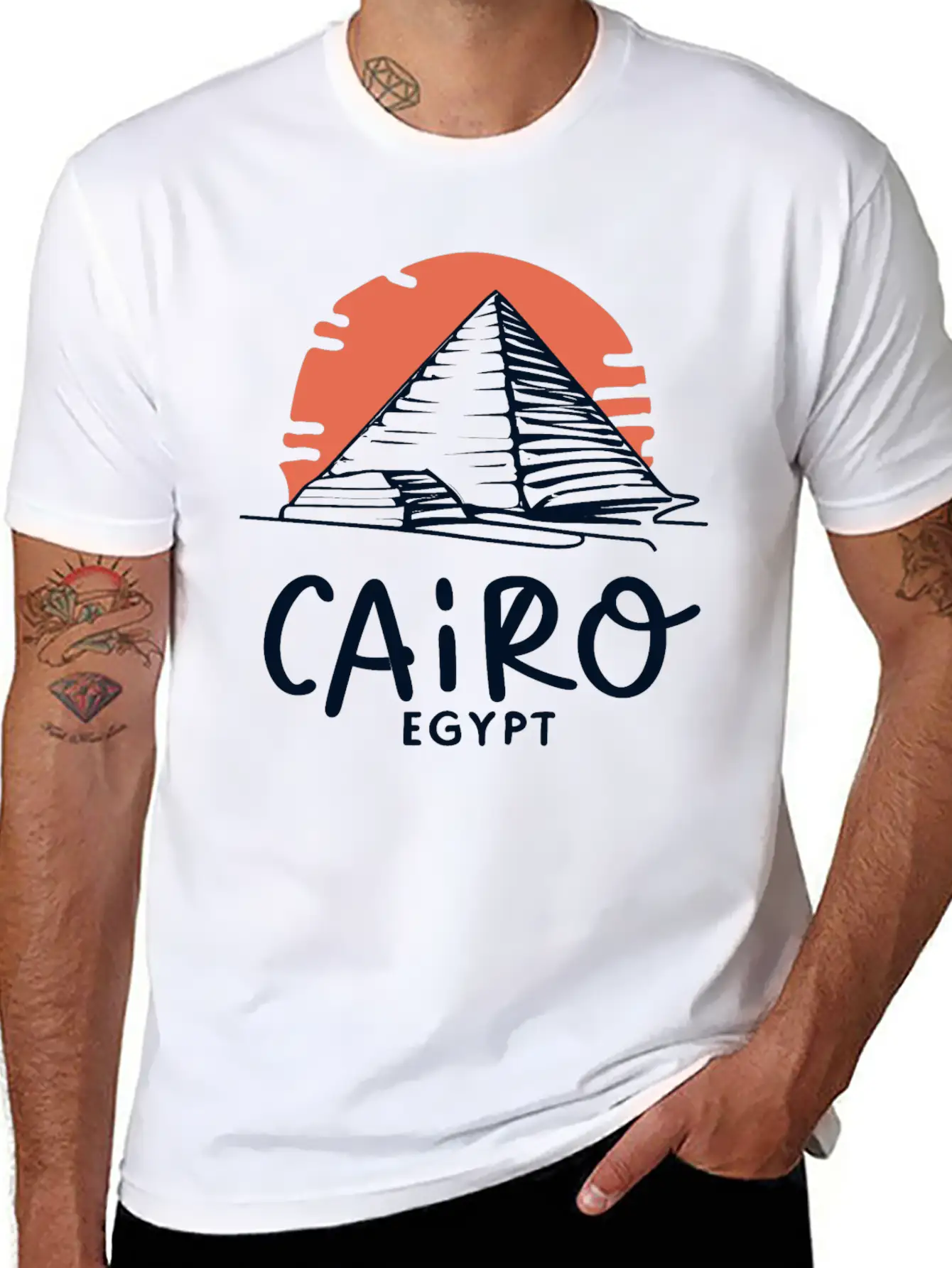 Cairo Line Art Unisex Casual T-Shirt – Clean Design For Daily Comfort