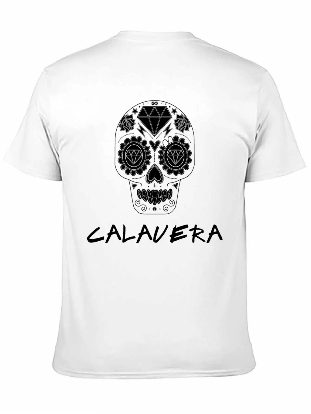 Calavera White Casual Graphic T-Shirt – Simple And Comfortable Daily Wear