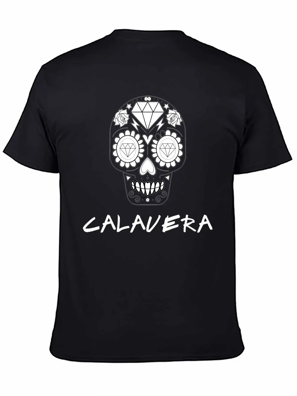 Calavera White Casual Graphic T-Shirt – Simple And Comfortable Daily Wear