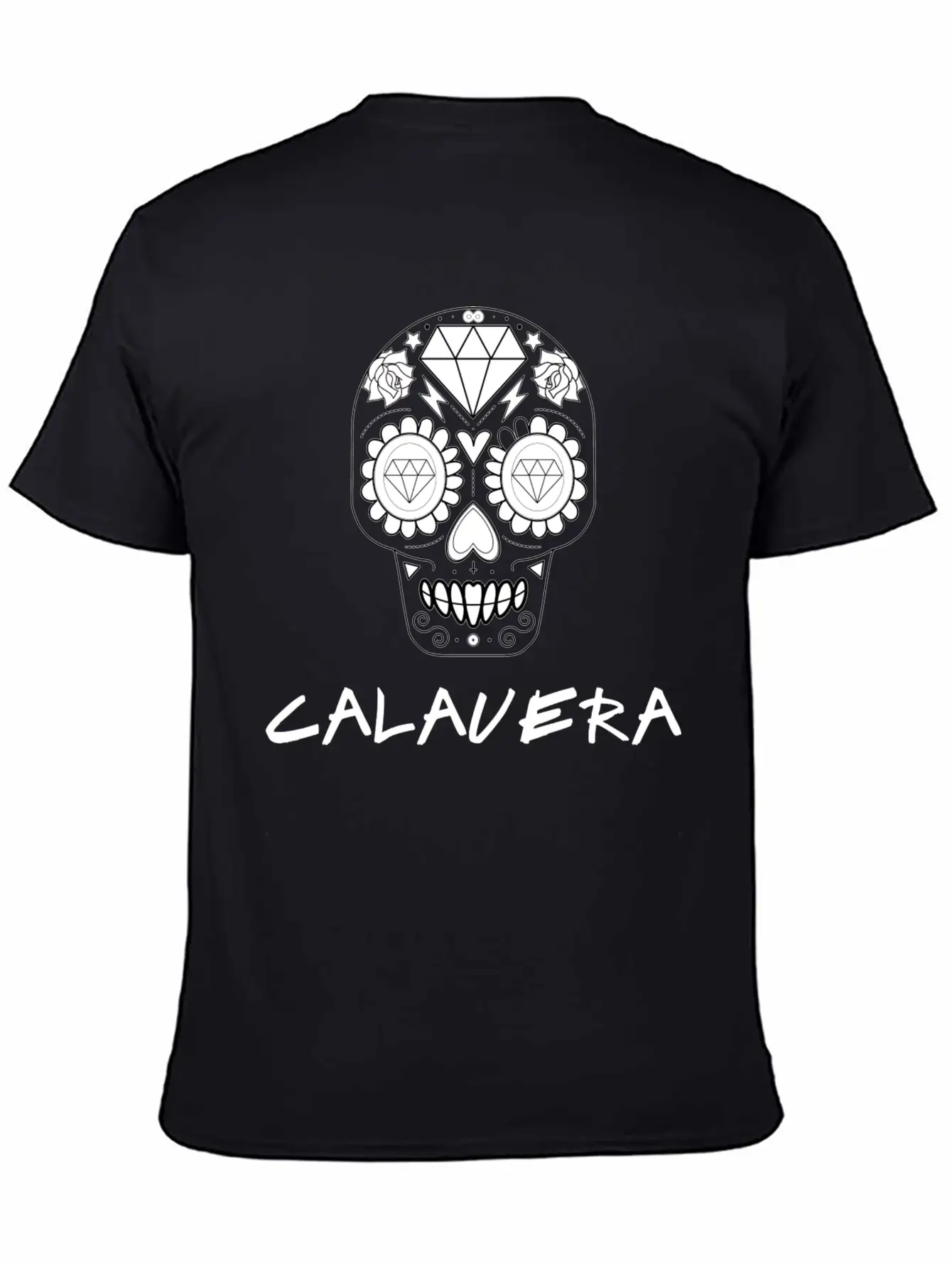 Calavera White Casual Graphic T-Shirt – Simple And Comfortable Daily Wear