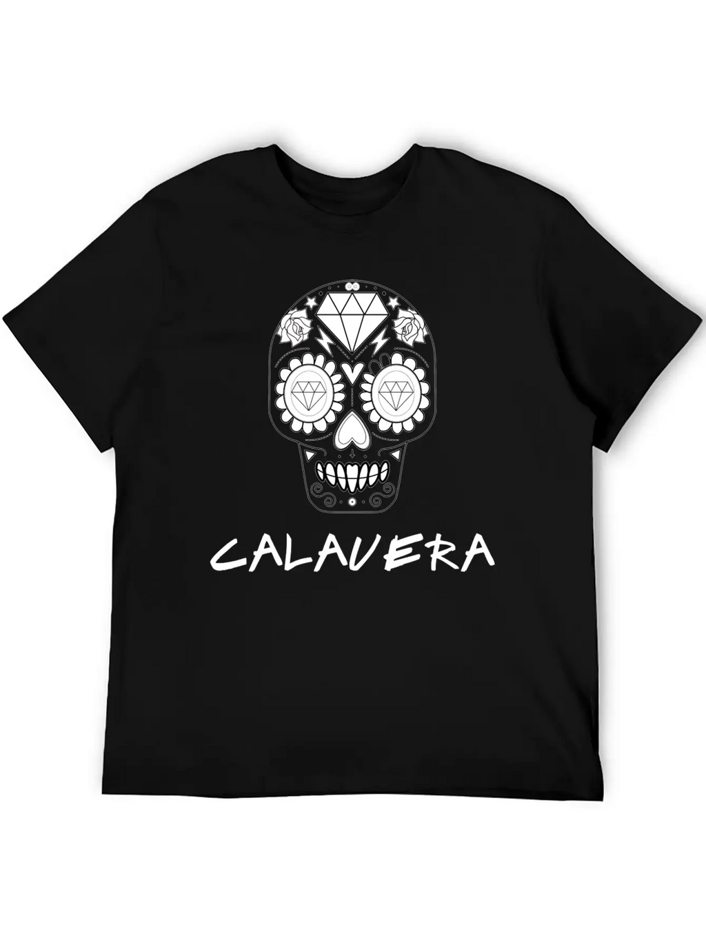 Calavera White Casual Graphic T-Shirt – Simple And Comfortable Daily Wear