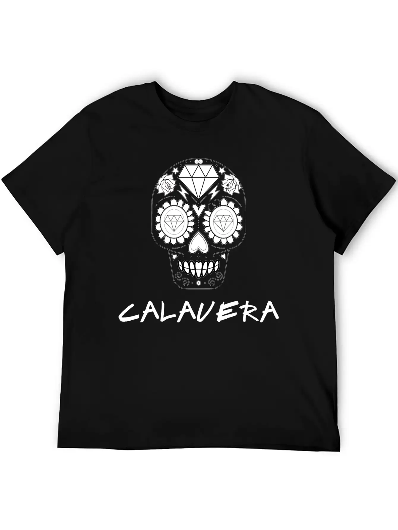Calavera White Casual Graphic T-Shirt – Simple And Comfortable Daily Wear