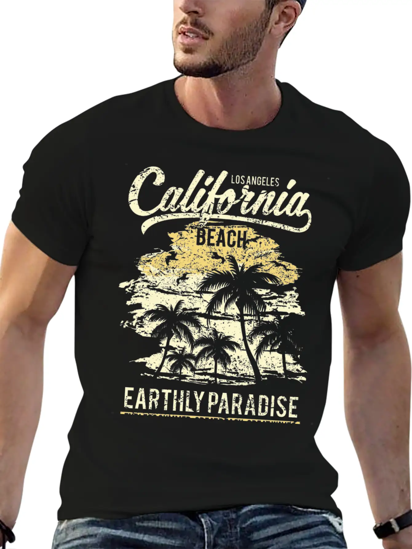 California Beach Unisex Casual T-Shirt – Clean Design For Daily Comfort
